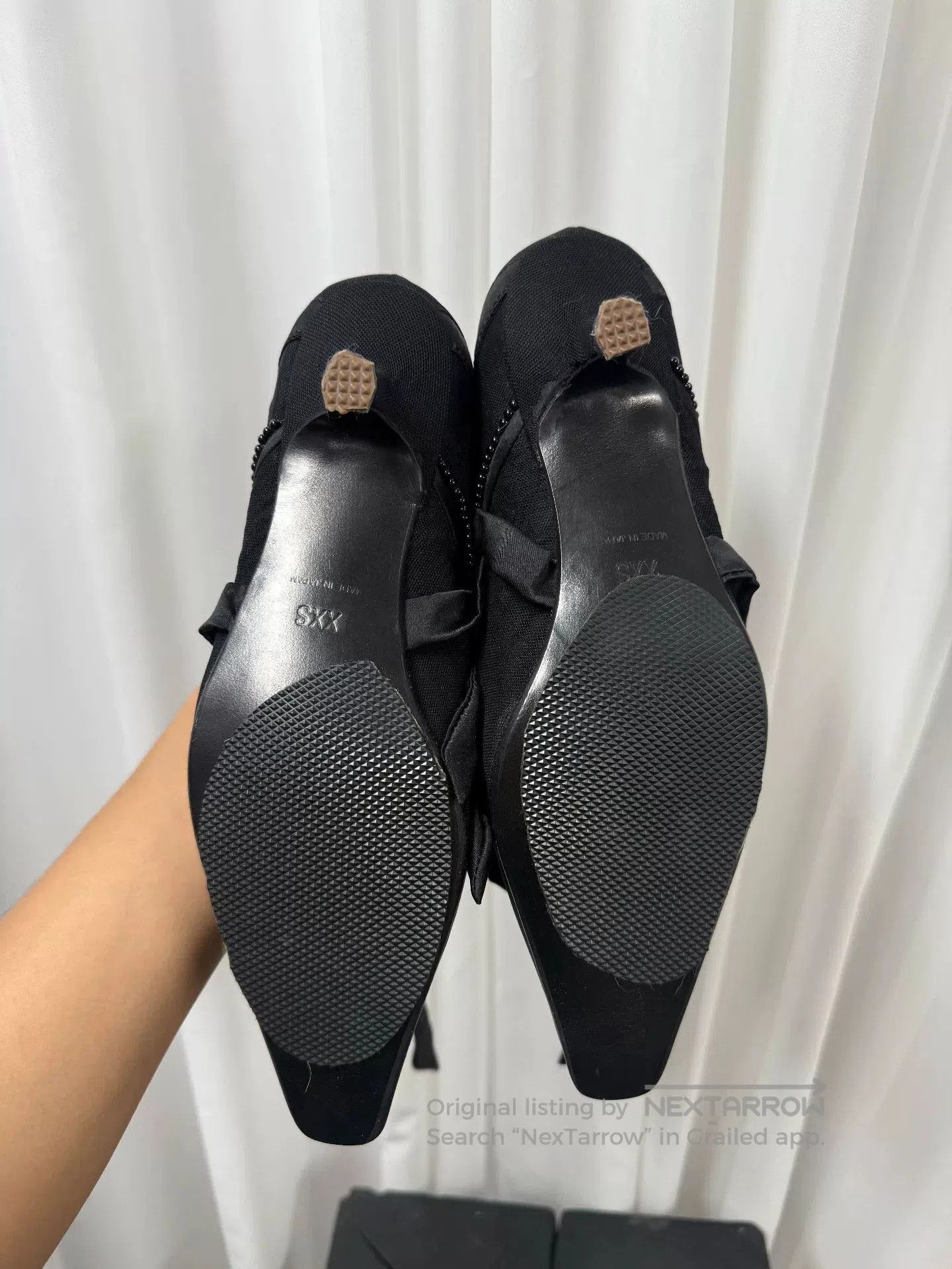 Comme des Garcons Homme Plus black pointed toe tie. Size US 8 / IT 38 - 5 Thumbnail