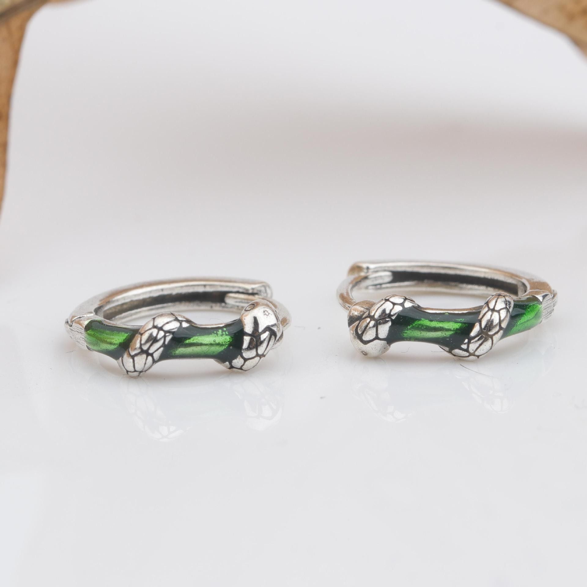Jewelry × Sterling Silver Hip-hop Earrings One Pairs Chrome Jewelry Size ONE SIZE - 1 Thumbnail