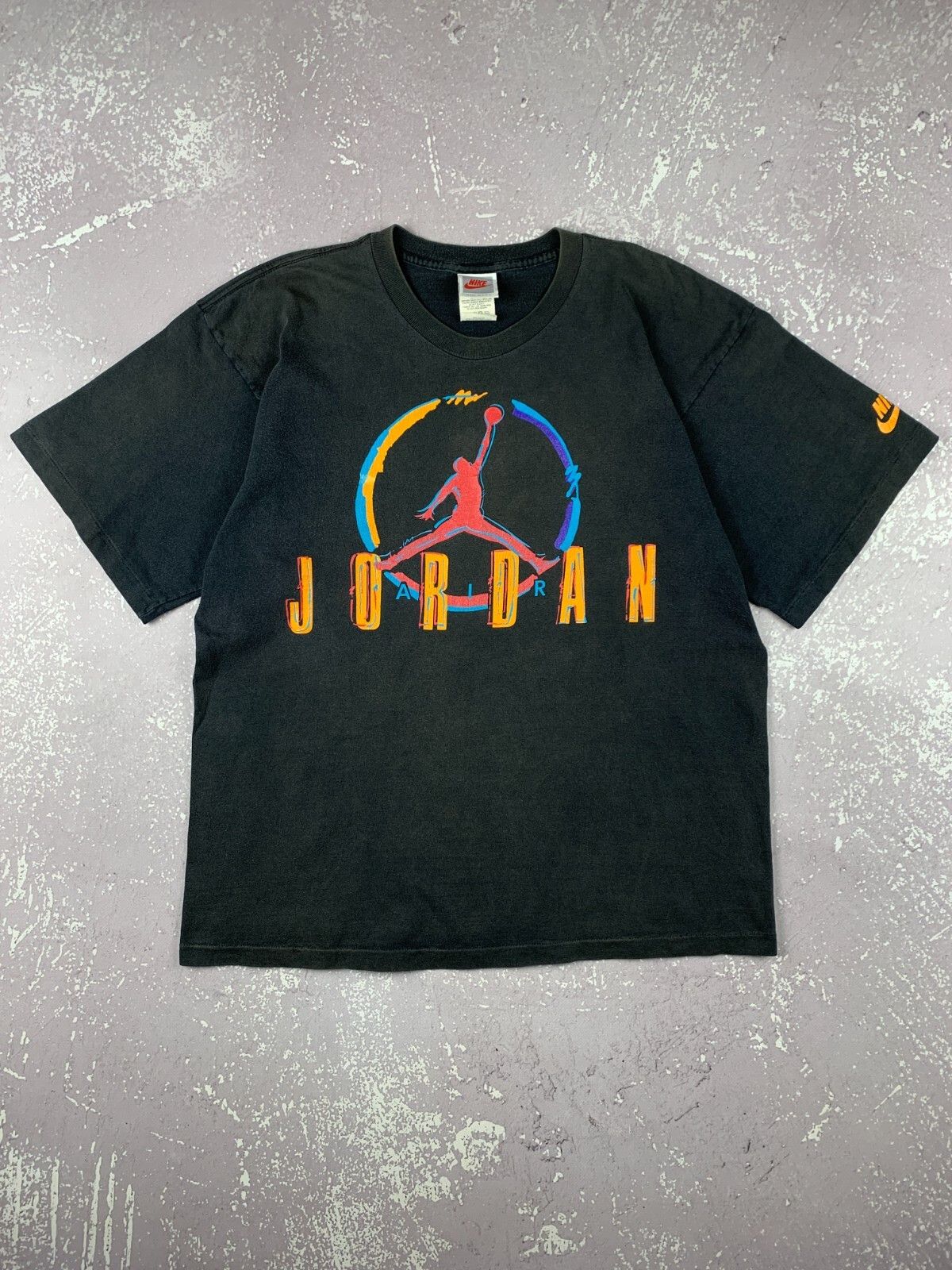 Nike Vintage 90s USA Nike x Jordan Sunfaded Single Stitch T Shirt Size US M / EU 48-50 / 2 - 1 Thumbnail