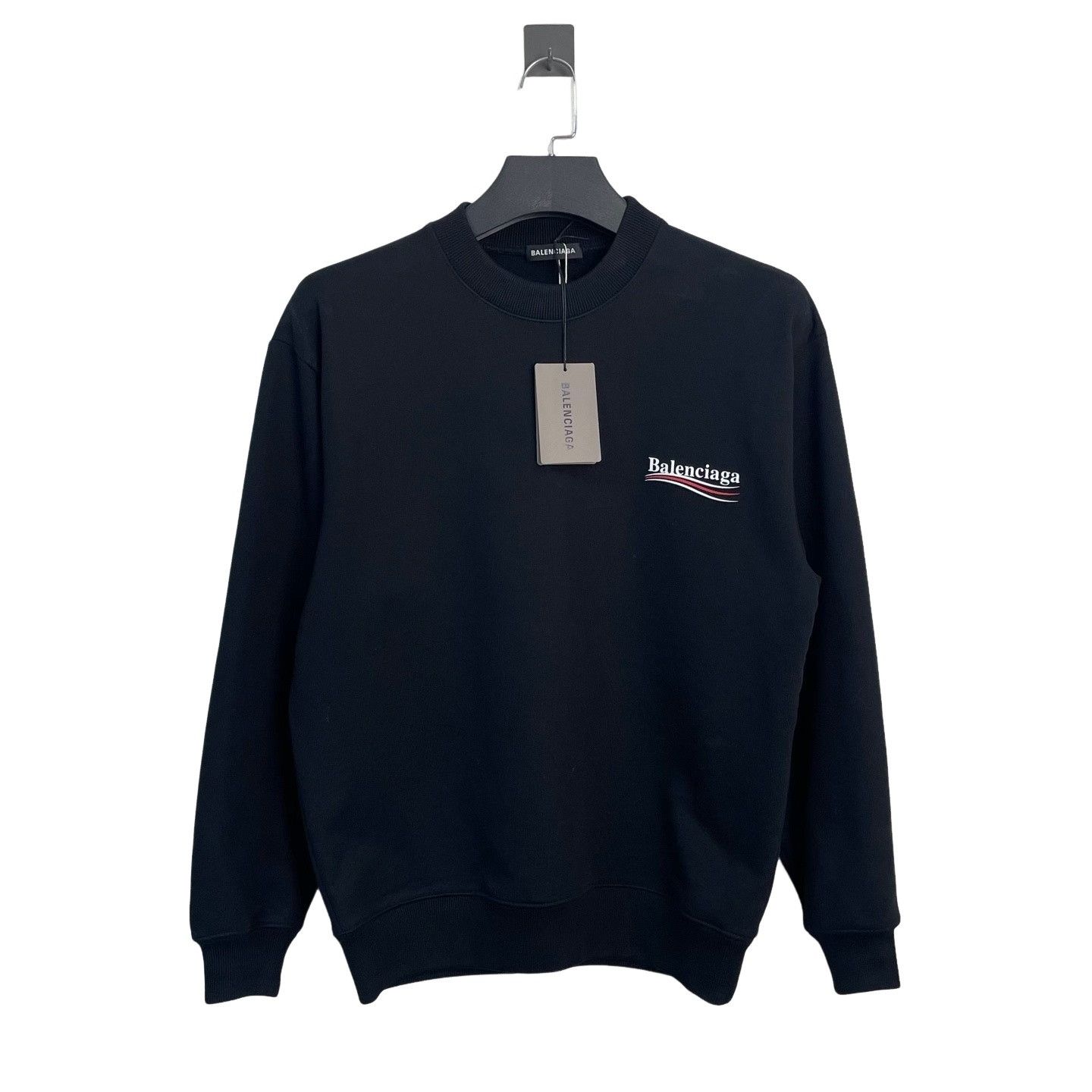 Balenciaga Balenciaga Wave Logo Sweatshirt Black Size S Size US S / EU 44-46 / 1 - 1 Thumbnail