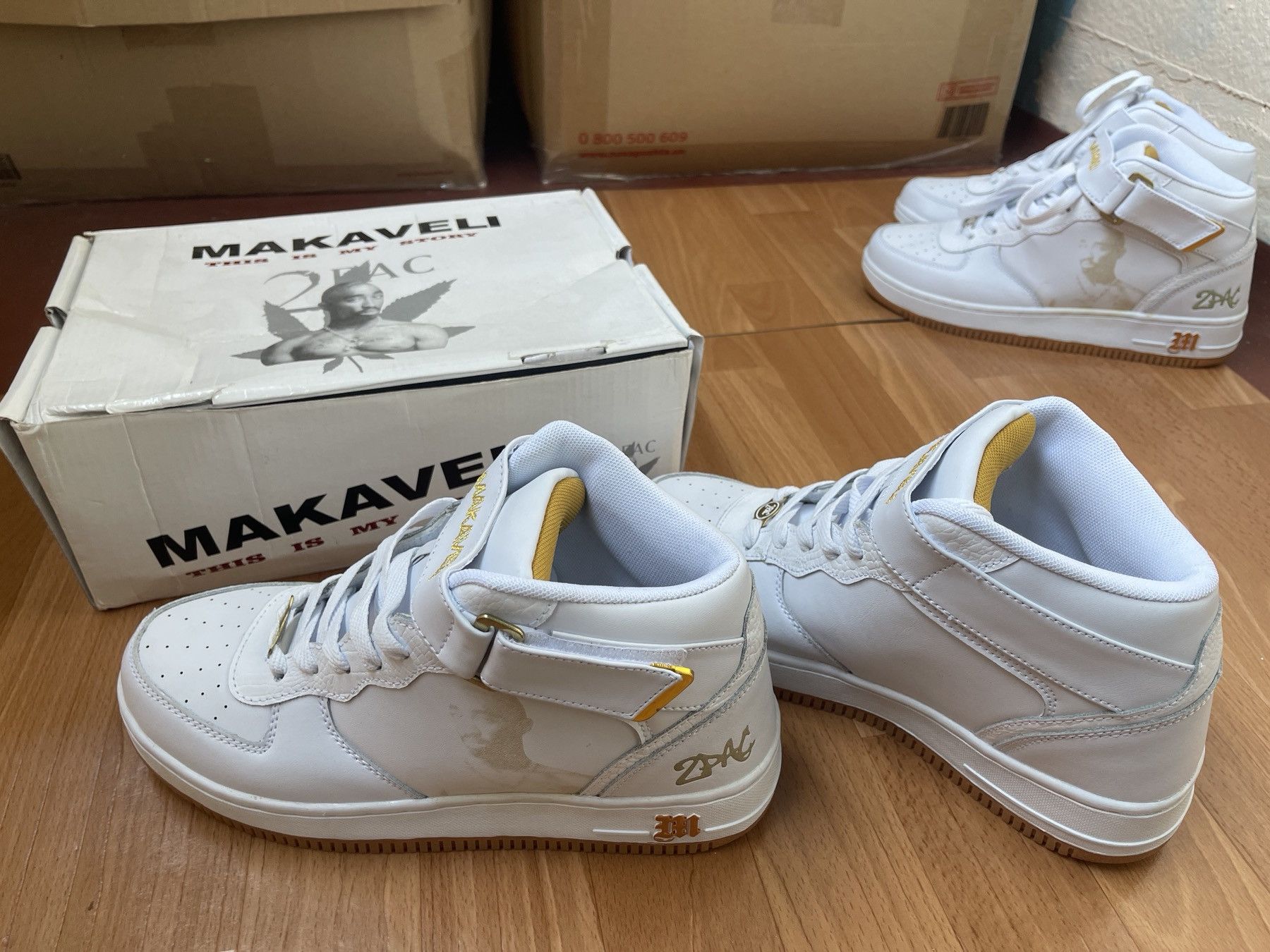 Makaveli MAKAVELI Branded sneakers, 2Pac shoes, Hi Top vintage US 9 Size US 9 / EU 42 - 9 Thumbnail