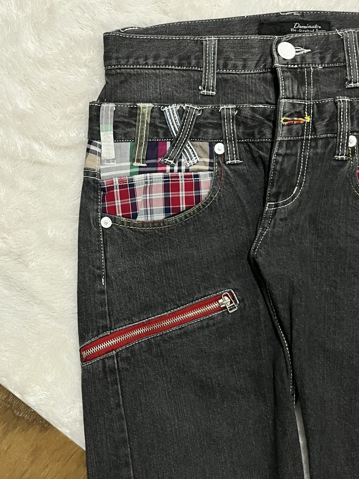 Other Dominate Patchwork Zip Detail Washed Denim Pants Size US 31 - 2 Thumbnail
