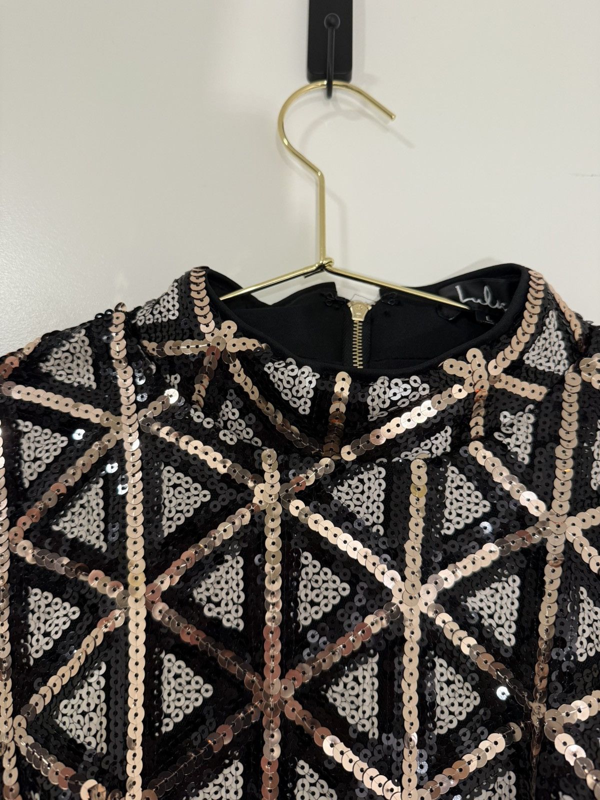 Lulus Lulus rose gold sequin long sleeve Size L / US 10 / IT 46 - 5 Thumbnail