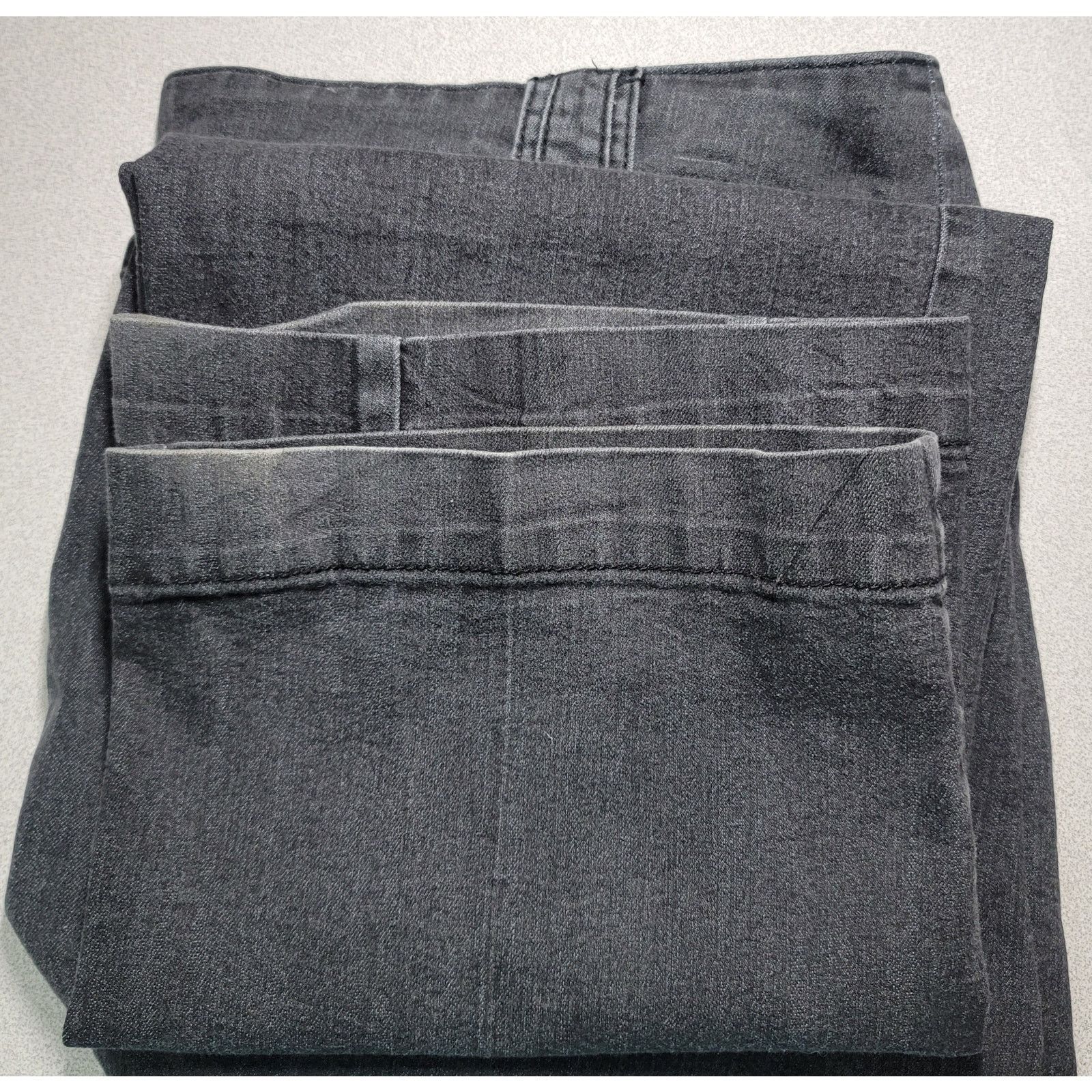Other Ashley Stewart Black Flat Front Denim Jeans 20 Lightweight Size 42" / US 20 - 4 Thumbnail