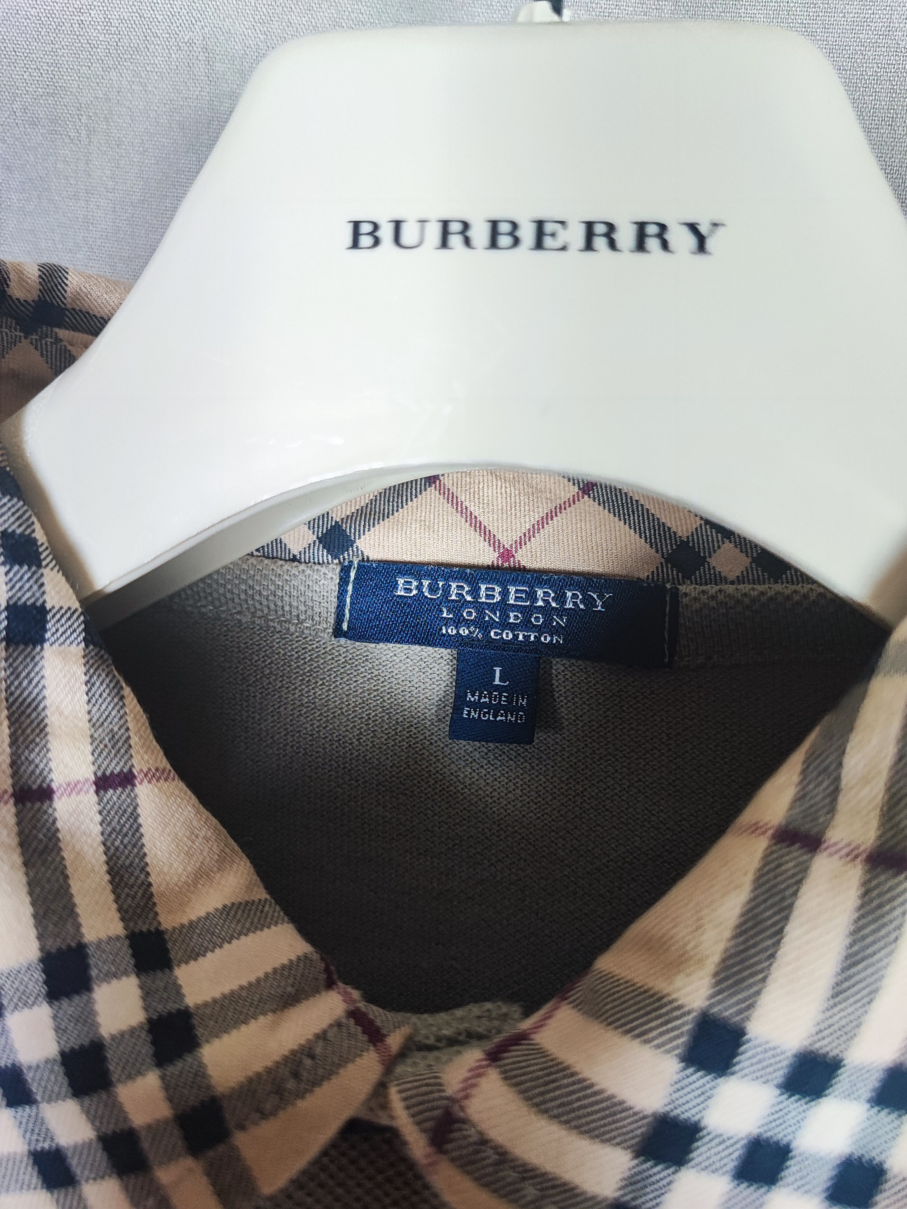 Burberry ⚠️Rare Burberry Polo with tartan pattern Size US L / EU 52-54 / 3 - 3 Thumbnail