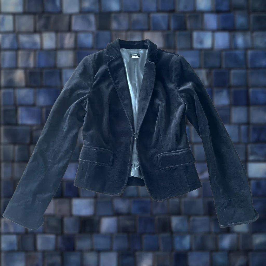 J.Crew VINTAGE J. Crew Velour Blazer Womens 4 Black Sport Jacket Office Career Preppy Size S / US 4 / IT 40 - 1 Thumbnail