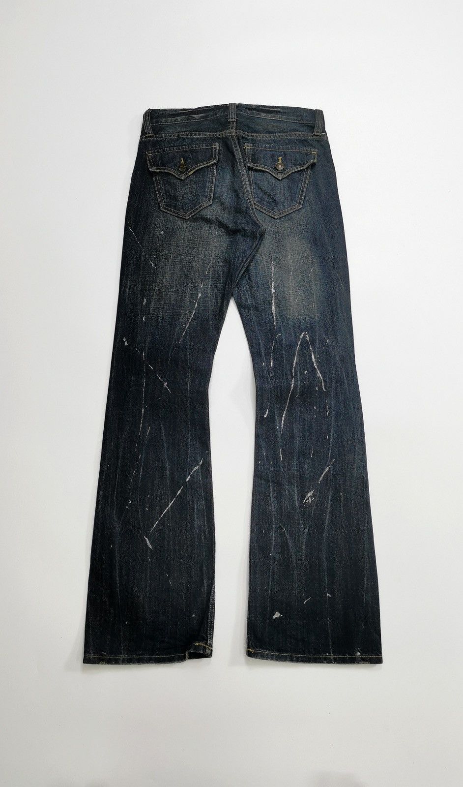 Kapital Bootcut Oririn Japan Paint Platter Distressed Jeans Size US 28 / EU 44 - 4 Thumbnail