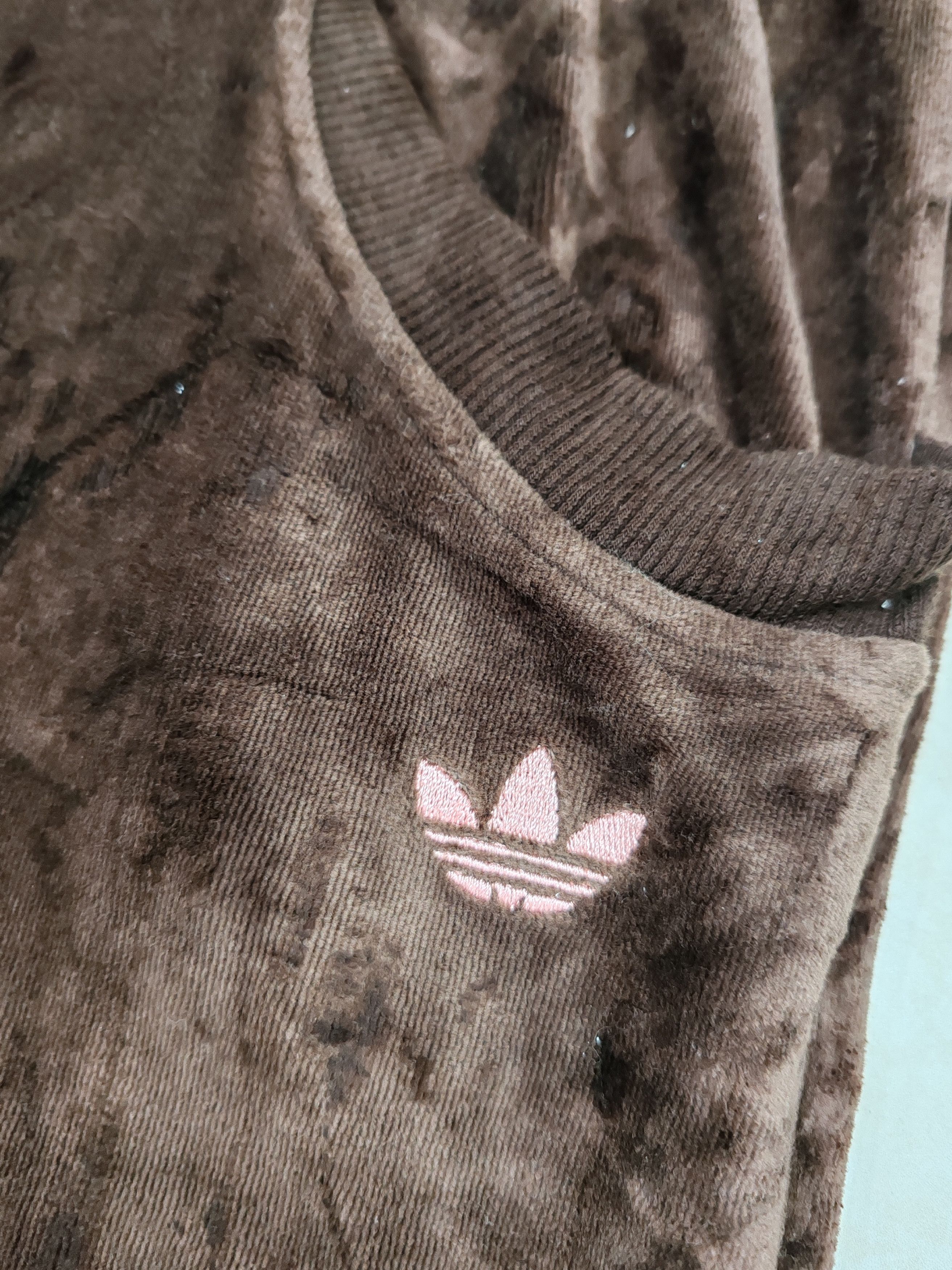 Adidas × Velour × Velvet Adidas Velour Velvet Training Pants Chocolate Brown/Pink Size 32" / US 10 / IT 46 - 6 Thumbnail