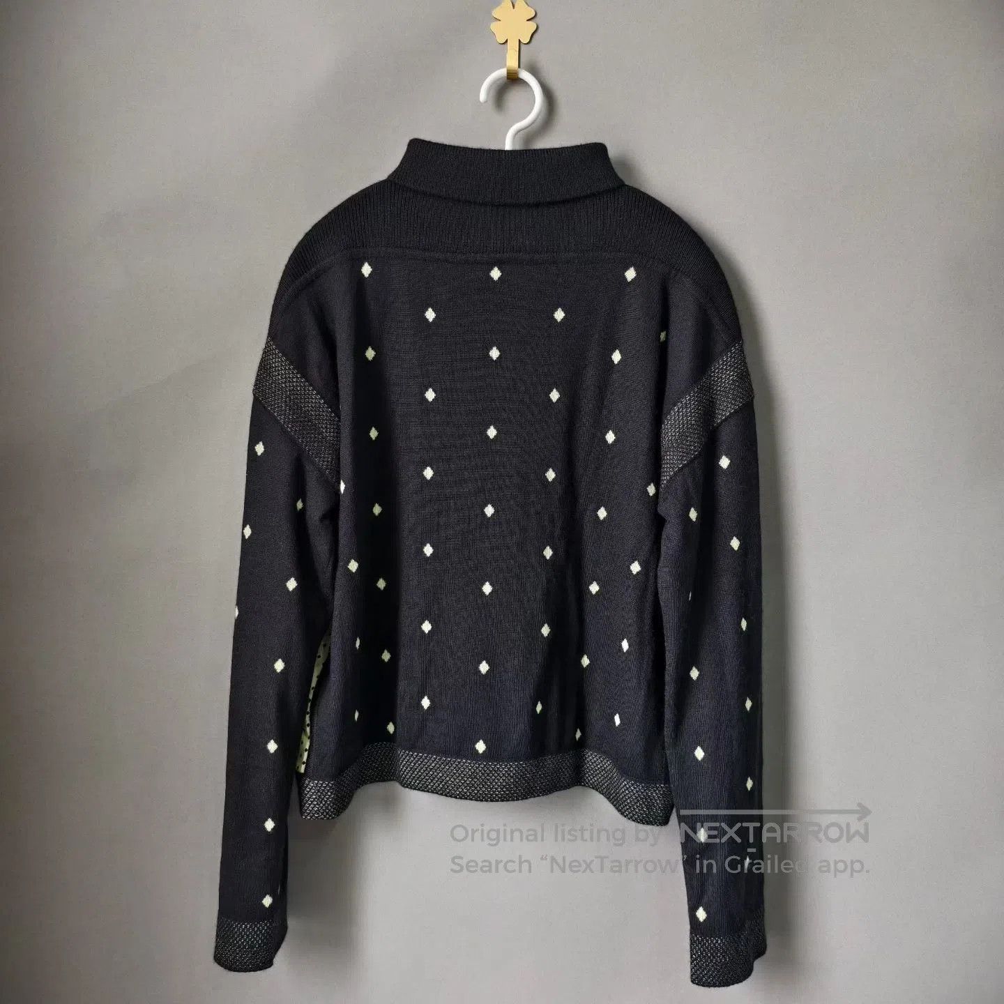 Hermes Hermes Cashmere & Silk Print Paneled Knit Sweater| Size XXS / US 00 / IT 34 - 2 Thumbnail