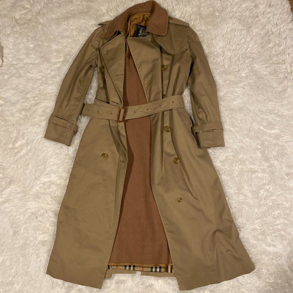 Burberry Vintage 90s Burberry Camel Wool Lined Kensington Chelsea Co Size M / US 6-8 / IT 42-44 - 5 Thumbnail