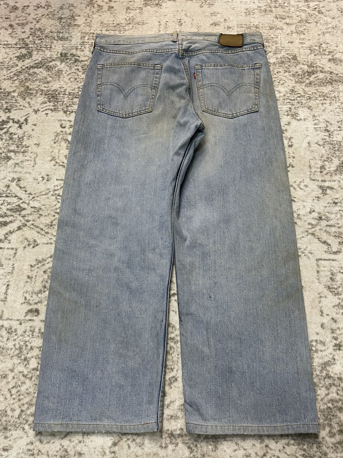 Levi's Vintage Levis 503 Baggy Loose Mud Wash Dirty Jeans Size US 34 / EU 50 - 2 Thumbnail