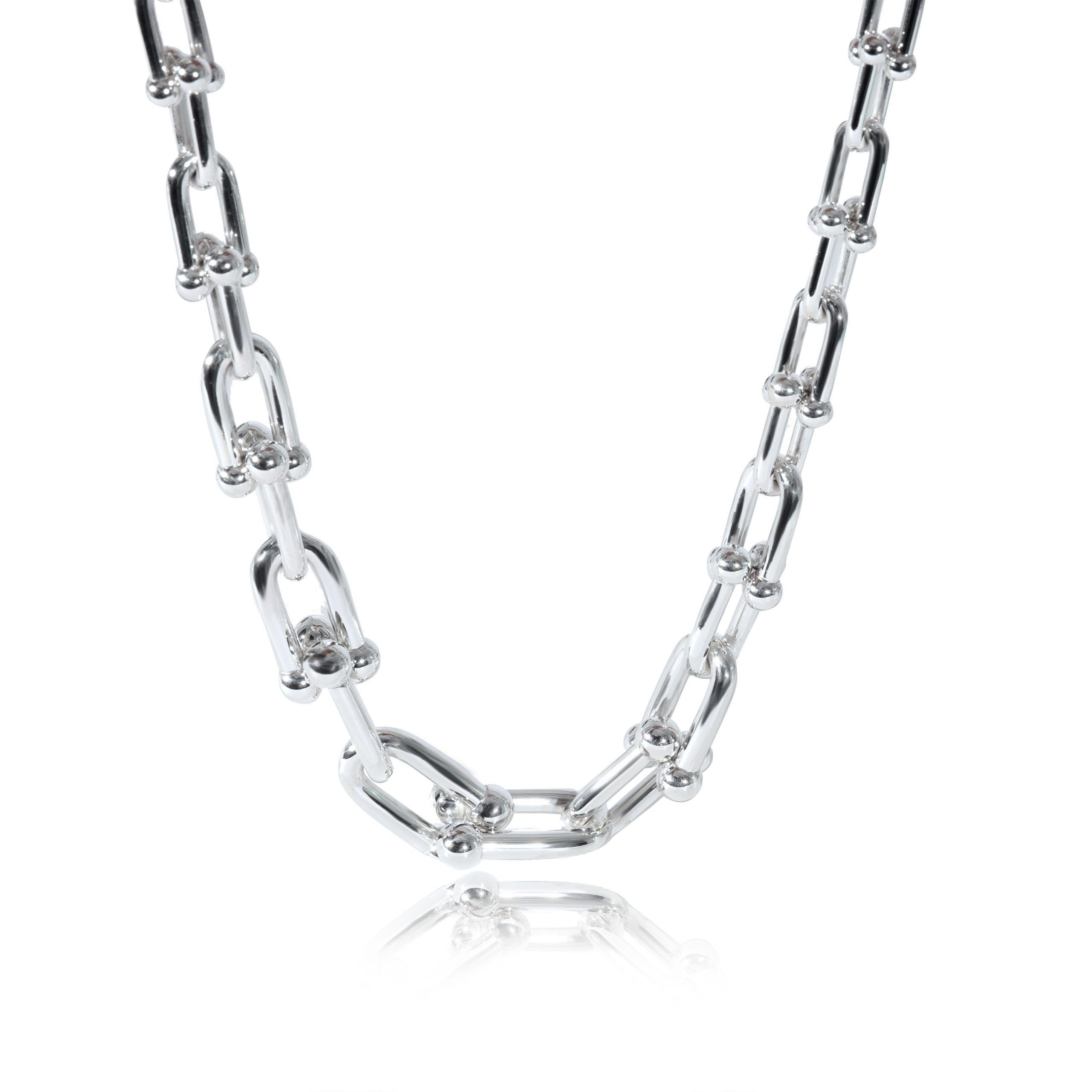 image of Tiffany Co Tiffany & Co. Hardwear Graduated Link Necklace In Sterling Silver, Women's