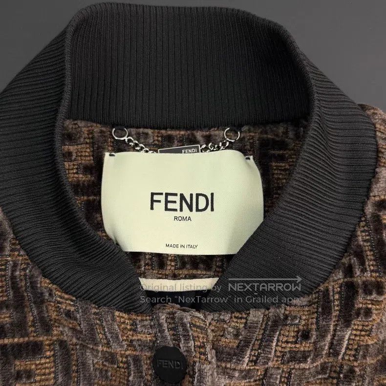 Fendi Fendi Dark brown logo velvet jacket Size XS / US 0-2 / IT 36-38 - 5 Thumbnail
