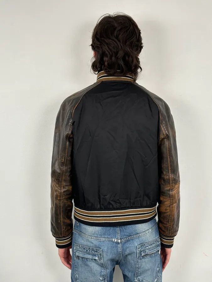 Prada FW2018 Prada Black Leather Varsity Bomber Jacket Size US S / EU 44-46 / 1 - 3 Thumbnail