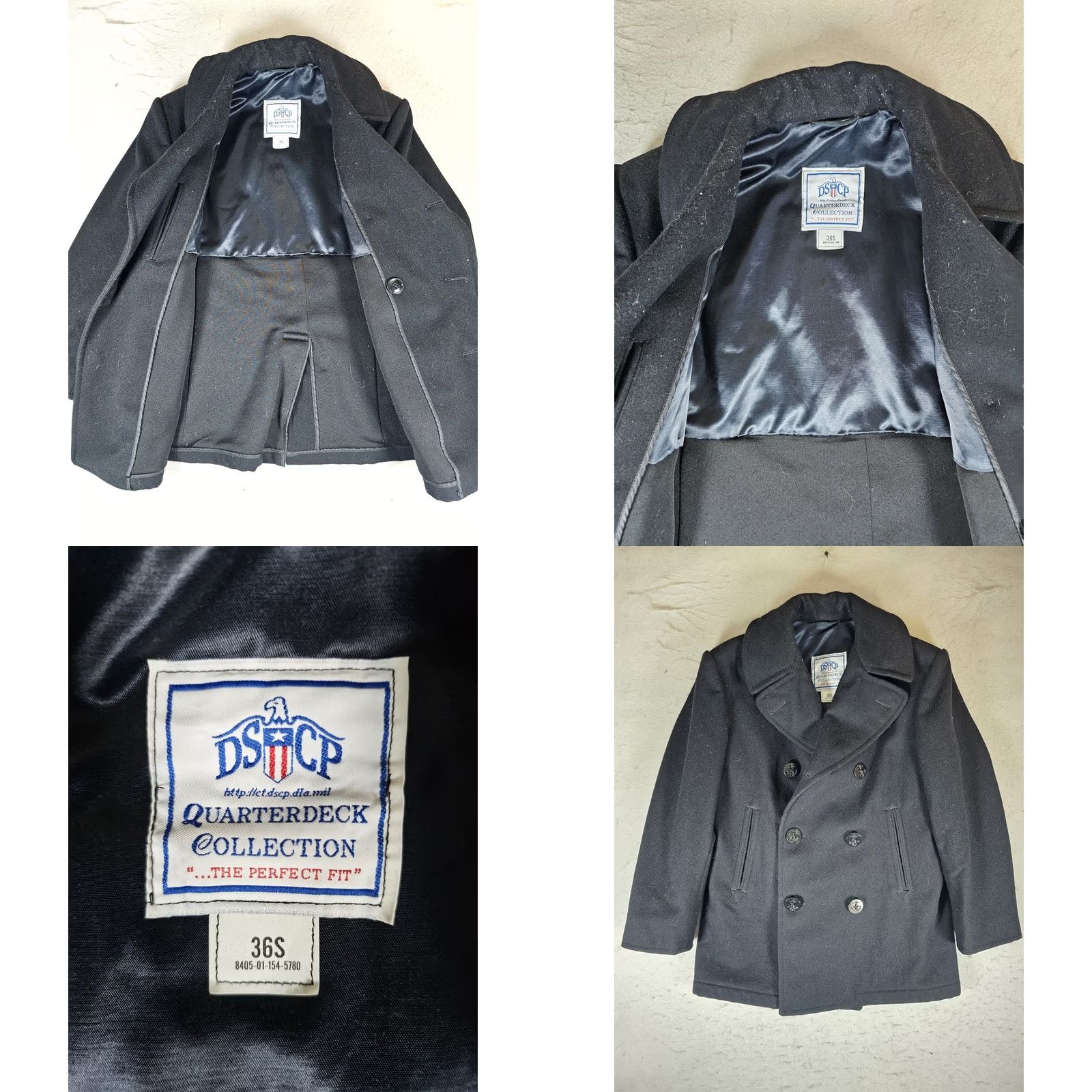 Vintage VINTAGE DSCP Quarterdeck Collection Classic US Navy Wool PeaCoat Mens 36S Black Size US XXS / EU 40 - 9 Thumbnail