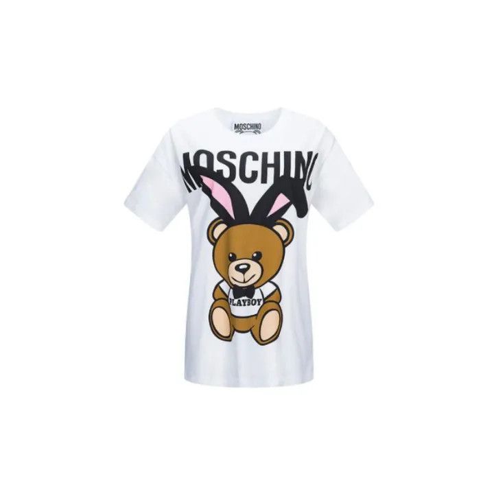 Moschino Moschino Playful Bear Graphic T-Shirt for Women 0079 Size XS / US 0-2 / IT 36-38 - 1 Thumbnail