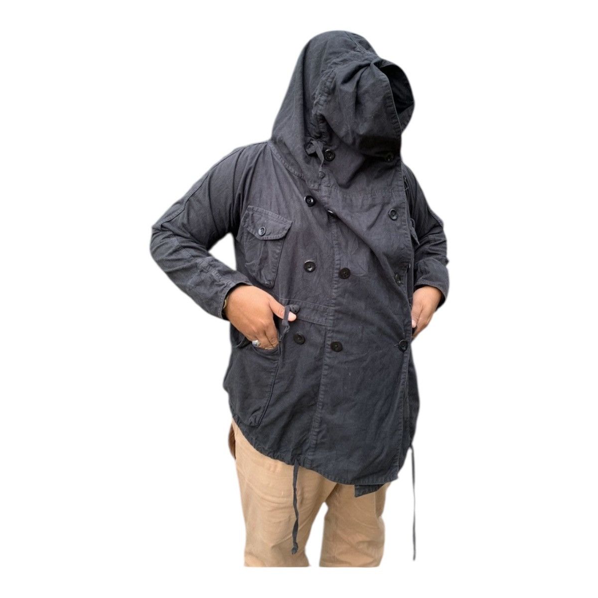 Kapital KAPITAL Japan Katsuragi Cotton Ring Coat Jacket Faded Black Size US M / EU 48-50 / 2 - 2 Thumbnail