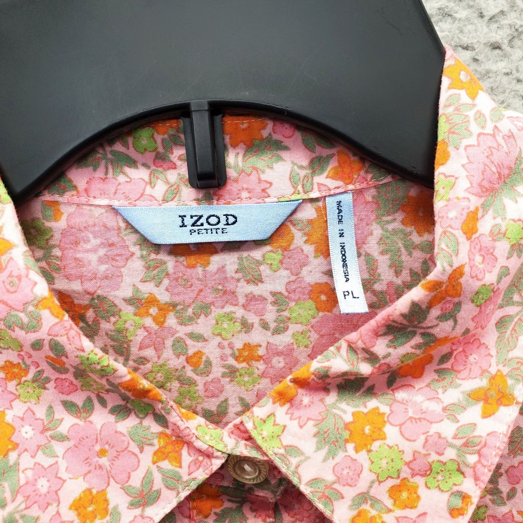 Izod IZOD Shirt Womens PL Multi Floral Long Sleeve Button Up Size L / US 10 / IT 46 - 7 Thumbnail