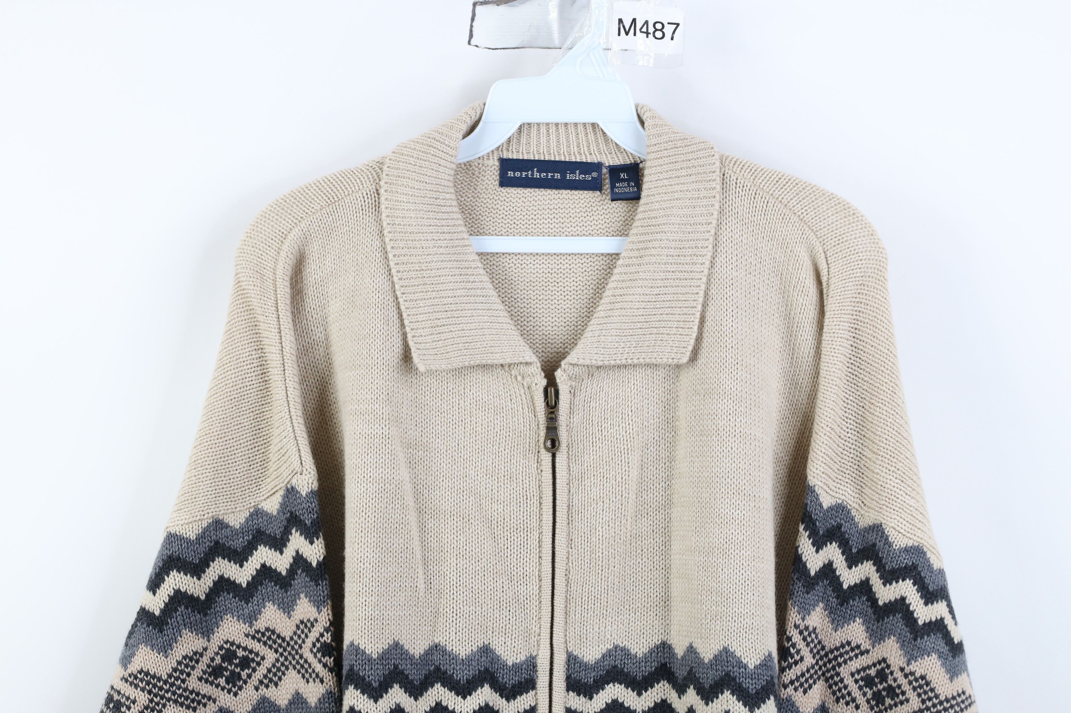 Vintage Vintage 90s Streetwear Full Zip Collared Cardigan Sweater Size US XL / EU 56 / 4 - 2 Thumbnail