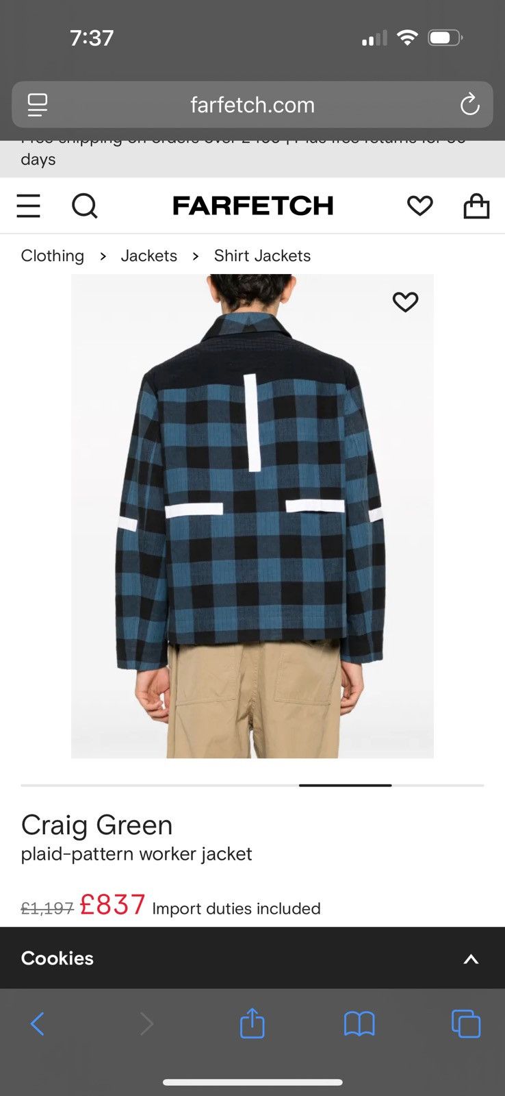 Craig Green Craig Green Plaid Jacket Size US M / EU 48-50 / 2 - 9 Thumbnail