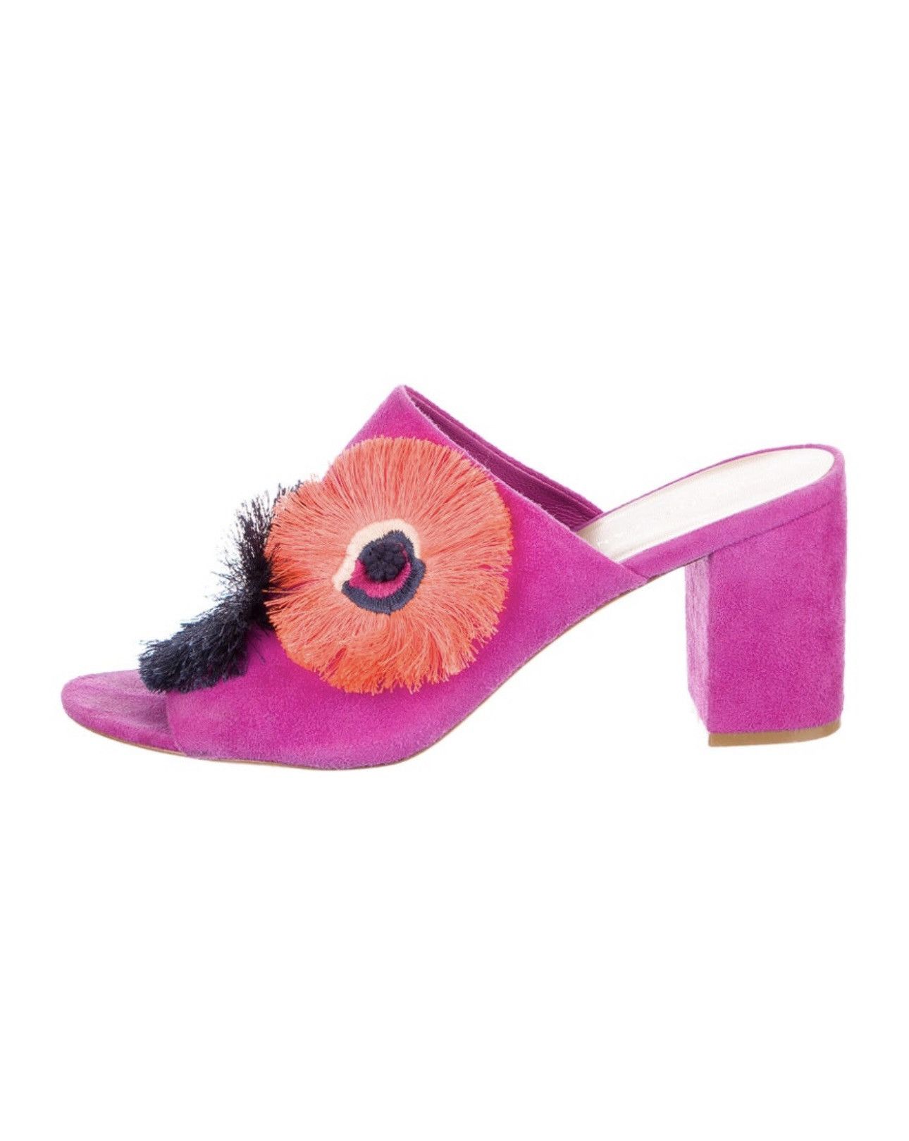 Loeffler Randall Beautiful vibrant suede embellishments slides Size US 8.5 / IT 38.5 - 2 Thumbnail
