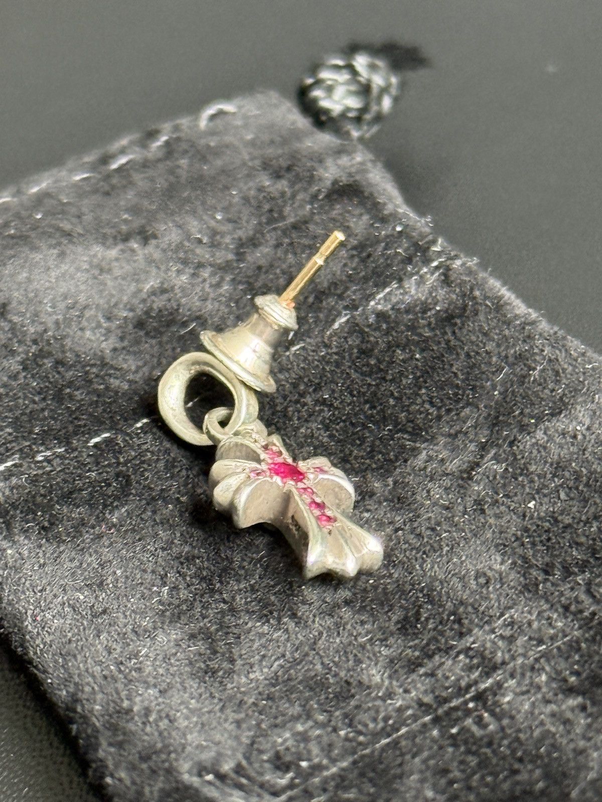 Chrome Hearts Chrome Hearts Pave Factory Ruby Set Babyfat Earring Drop Size ONE SIZE - 15 Thumbnail