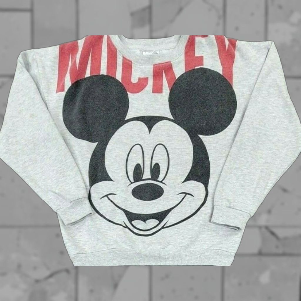 Disney Disney Sweatshirt Mickey Mouse Gray XS Long Sleeve Crew Neck Big Logo Shirt Womens Size XS / US 0-2 / IT 36-38 - 1 Thumbnail