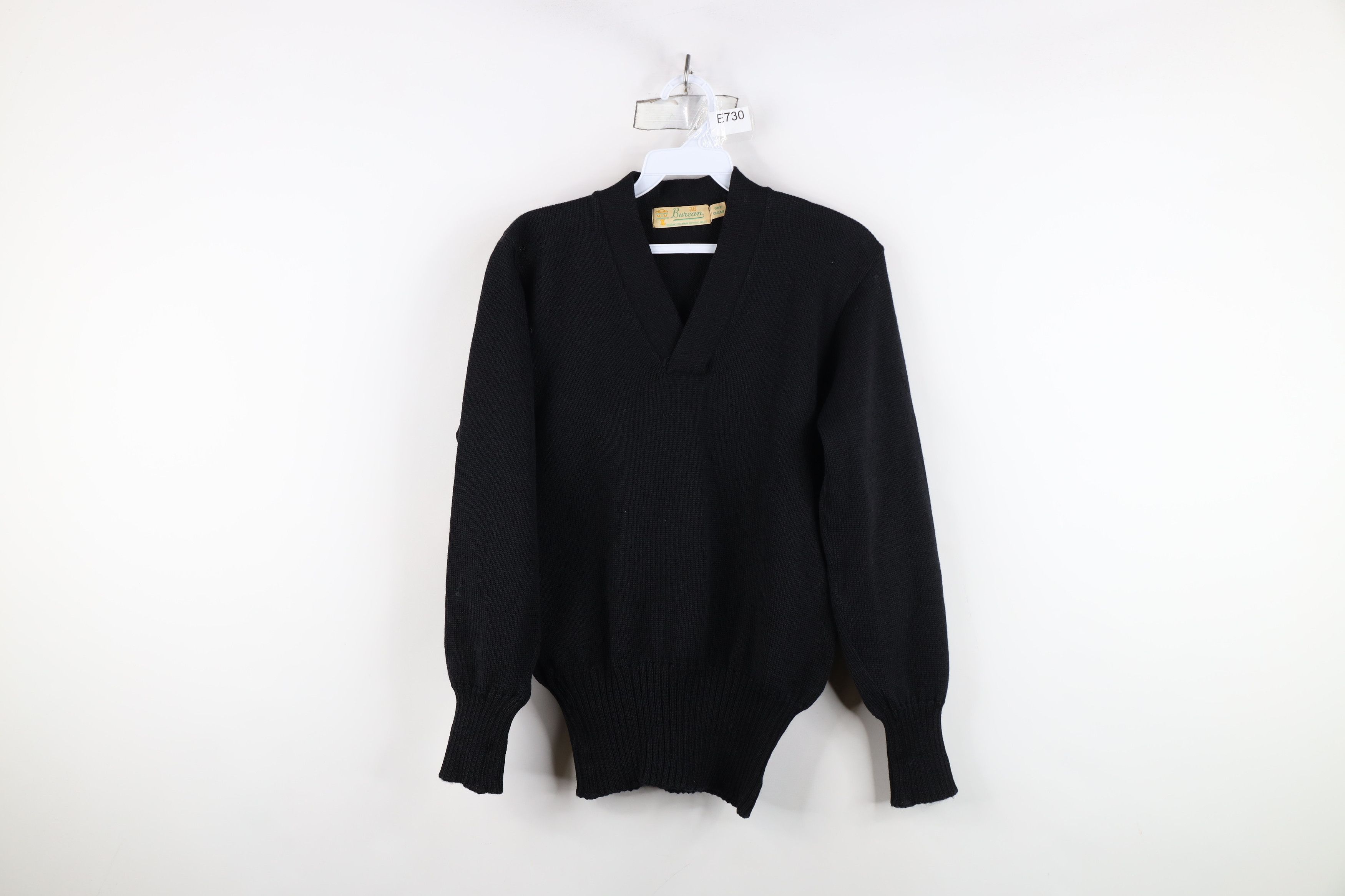 Vintage Vintage 50s 60s Streetwear Varsity Letterman Sweater Black Size XS / US 0-2 / IT 36-38 - 1 Thumbnail