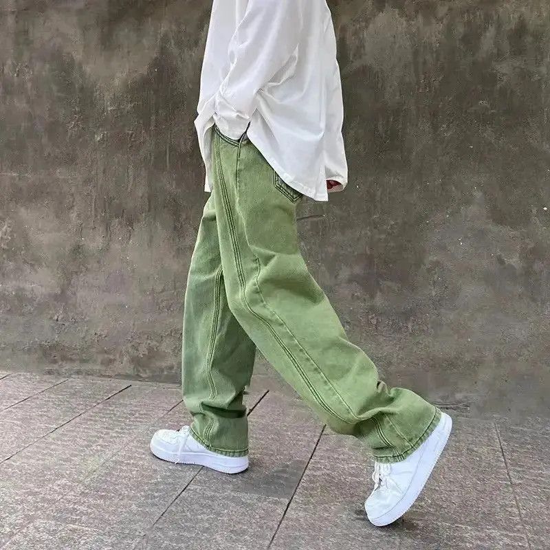 Japanese Brand Streetwear Jeans Pants Green Loose Straight Size US 30 / EU 46 - 3 Thumbnail