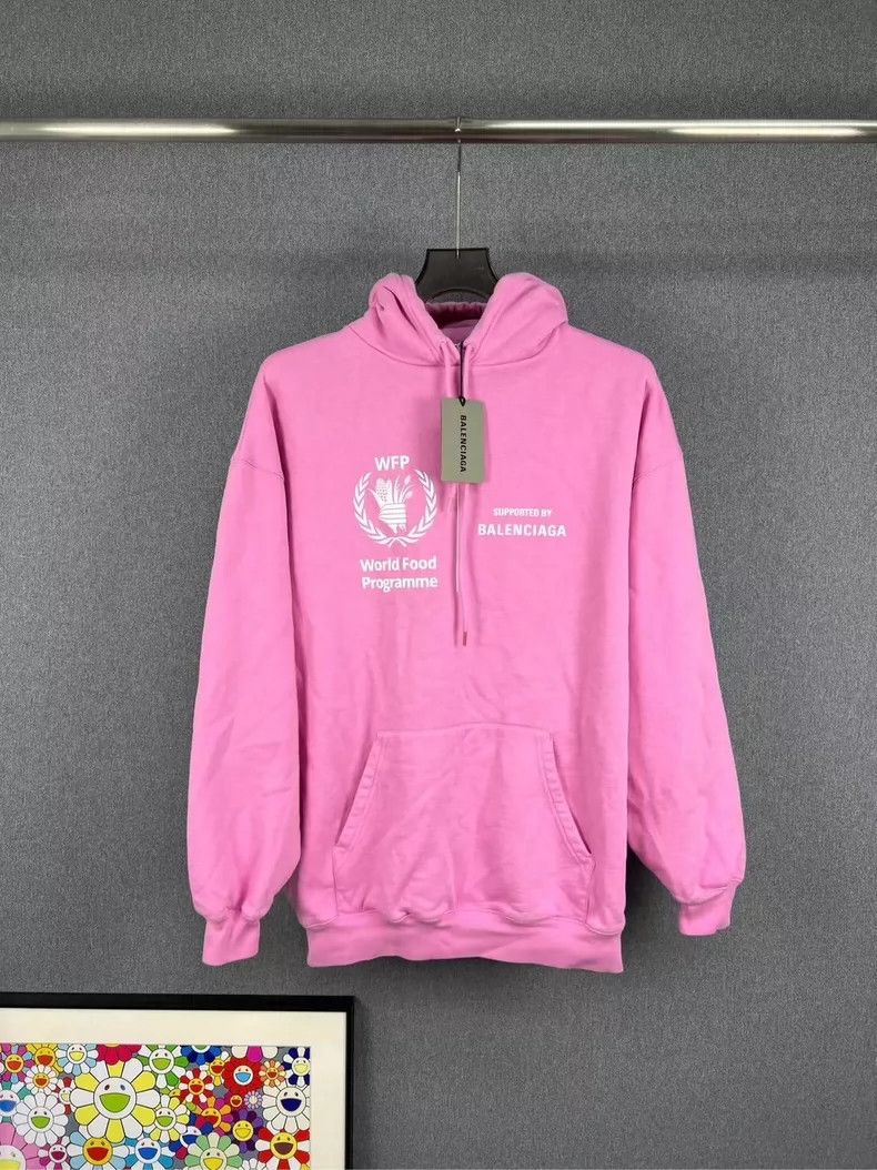 Balenciaga Pink Hoodie with World Food Programme- DMC