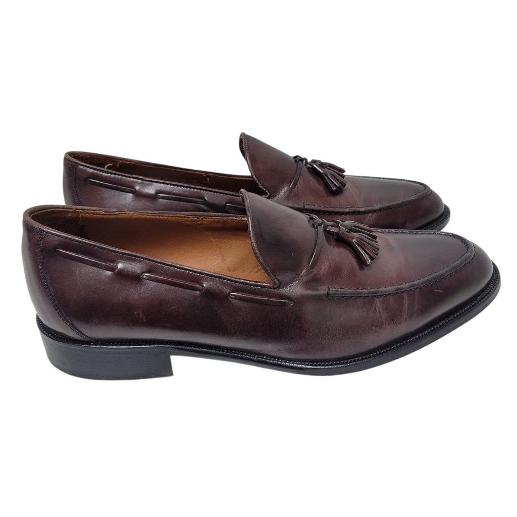 BOSTONIAN Tassel Genuine Leather Burgundy Loafer Dress Shoes #28686 Size 10M BOSTONIAN Tassel Genuine Leather Burgundy Loafer Dress Shoes  main image 2