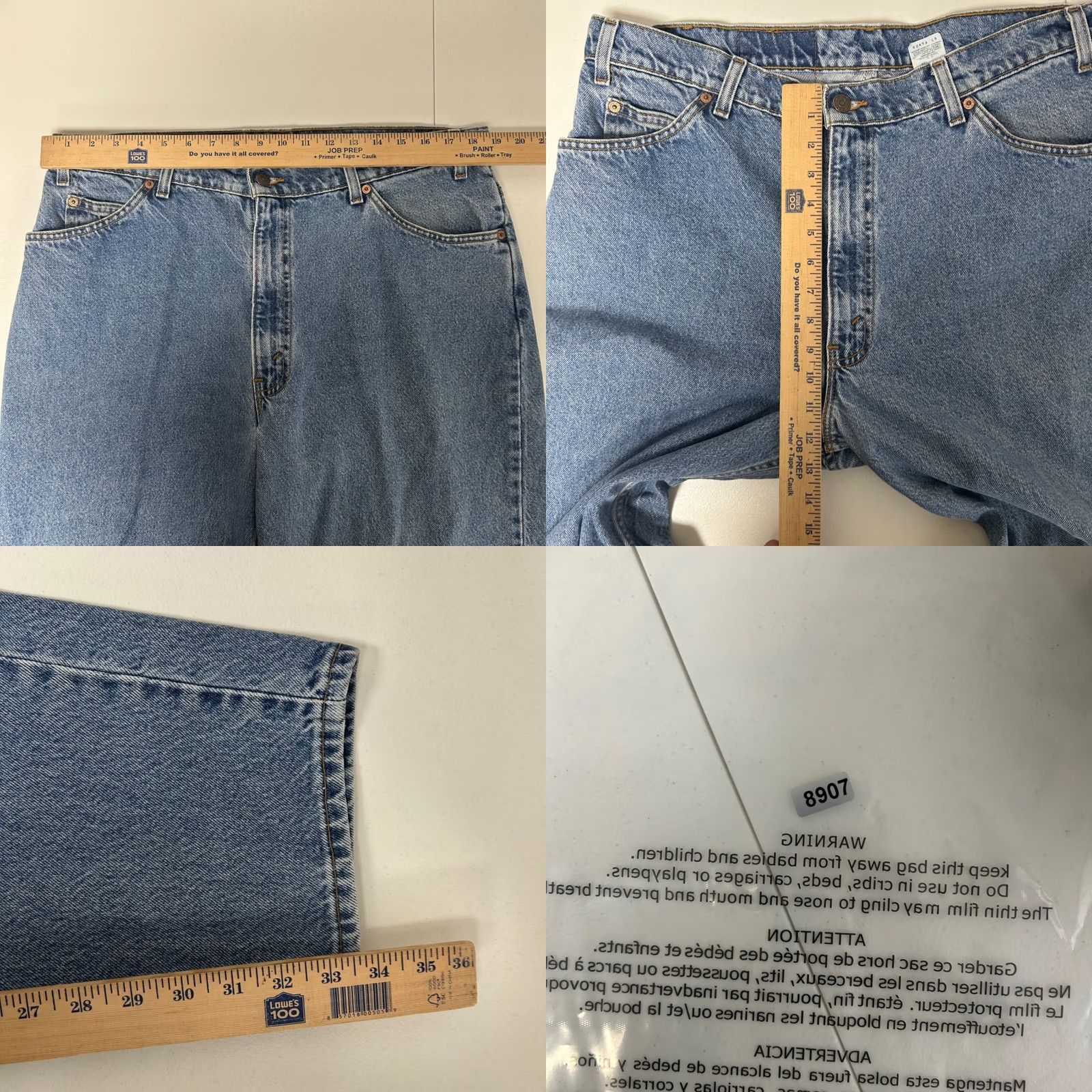 Levi's VINTAGE Levi's 560 Jeans Mens 38x34 Blue 90s Grunge Skate Tapered Loose Fit Denim Size US 38 / EU 54 - 8 Thumbnail