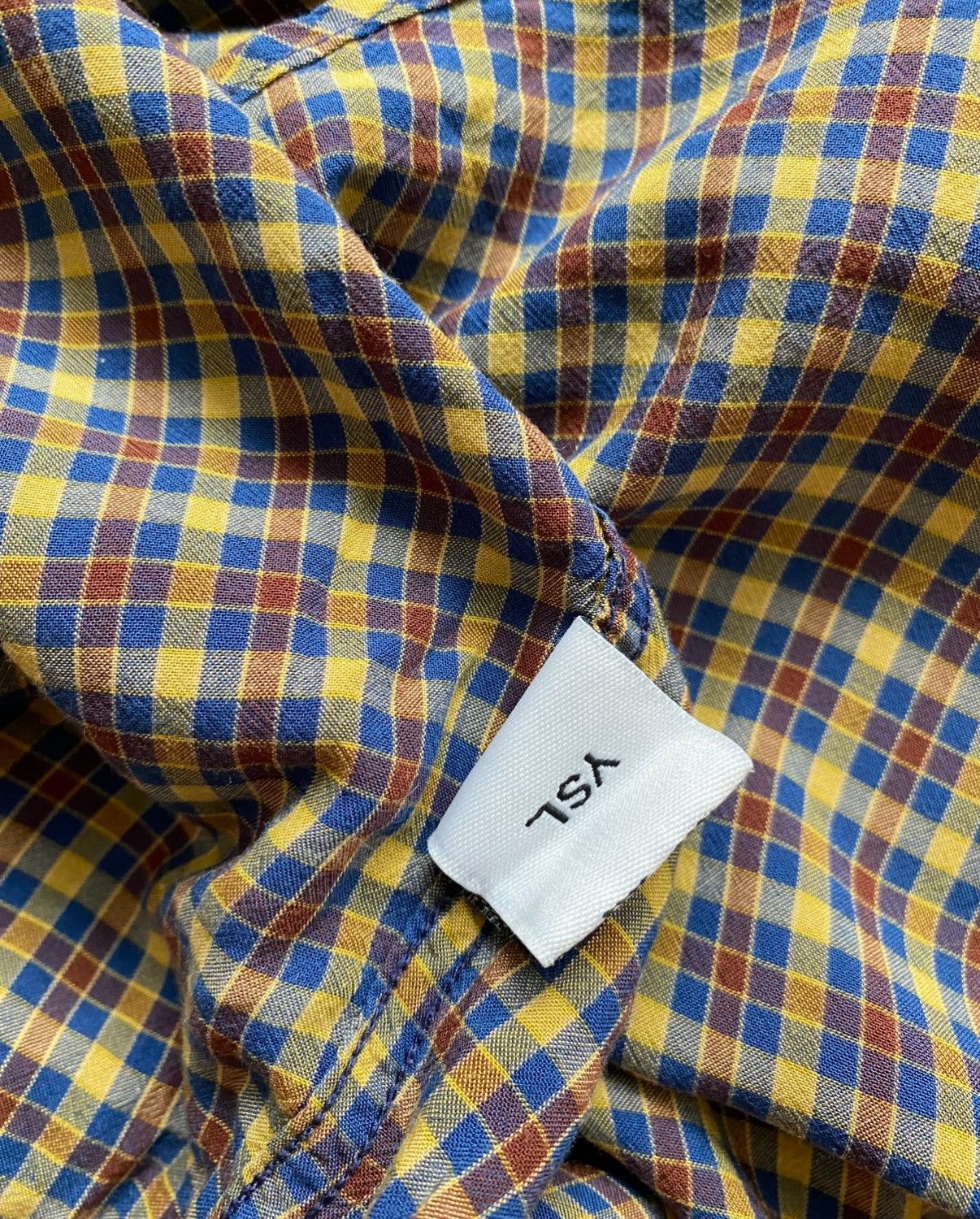 Saint Laurent Paris Saint Laurent jeans vintage checkered long sleeve shirt Size US XL / EU 56 / 4 - 9 Thumbnail