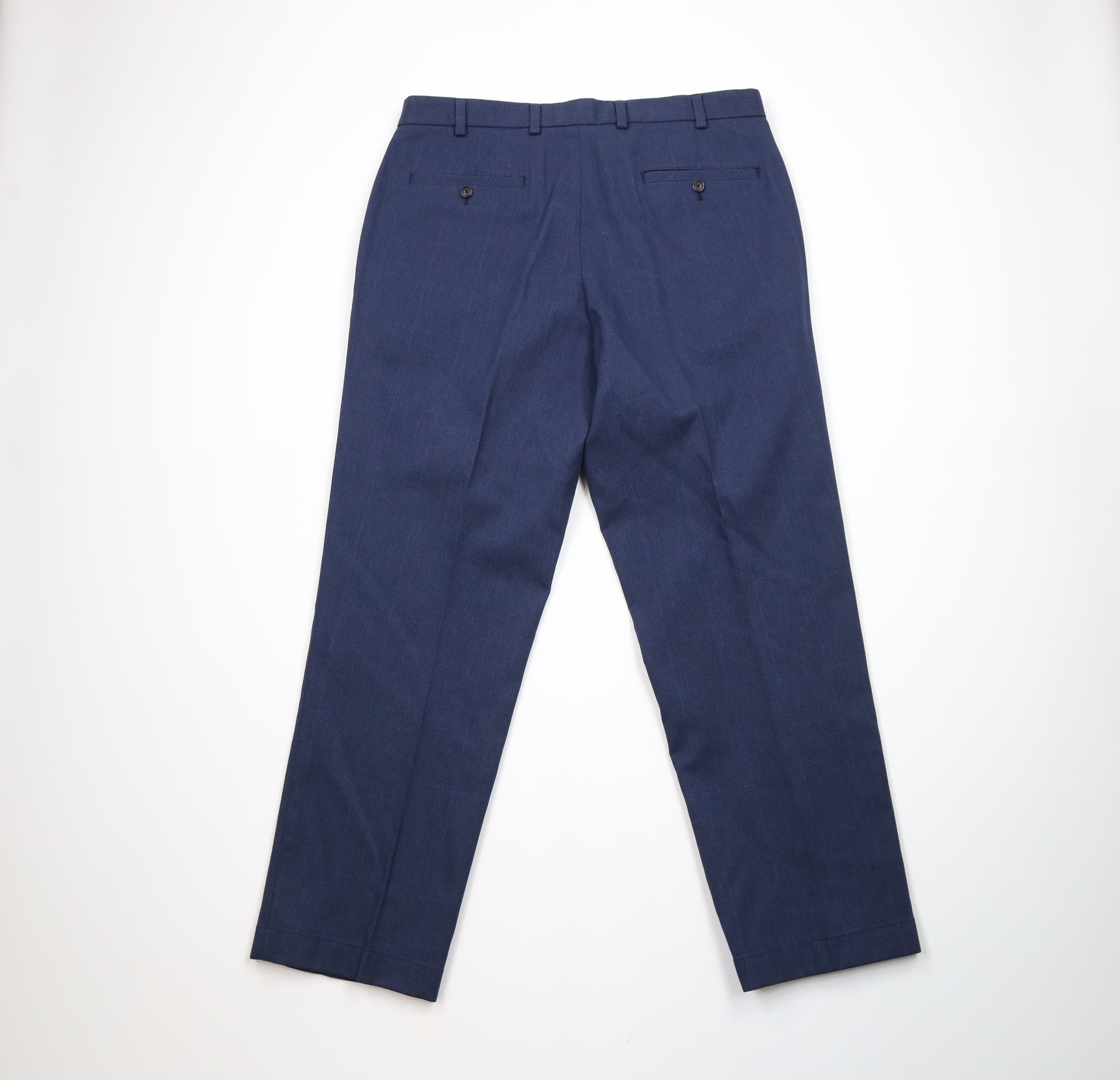 Brooks Brothers × Vintage Brooks Brothers Chino Clark Houndstooth Dress Pants Blue Size US 38 / EU 54 - 8 Thumbnail
