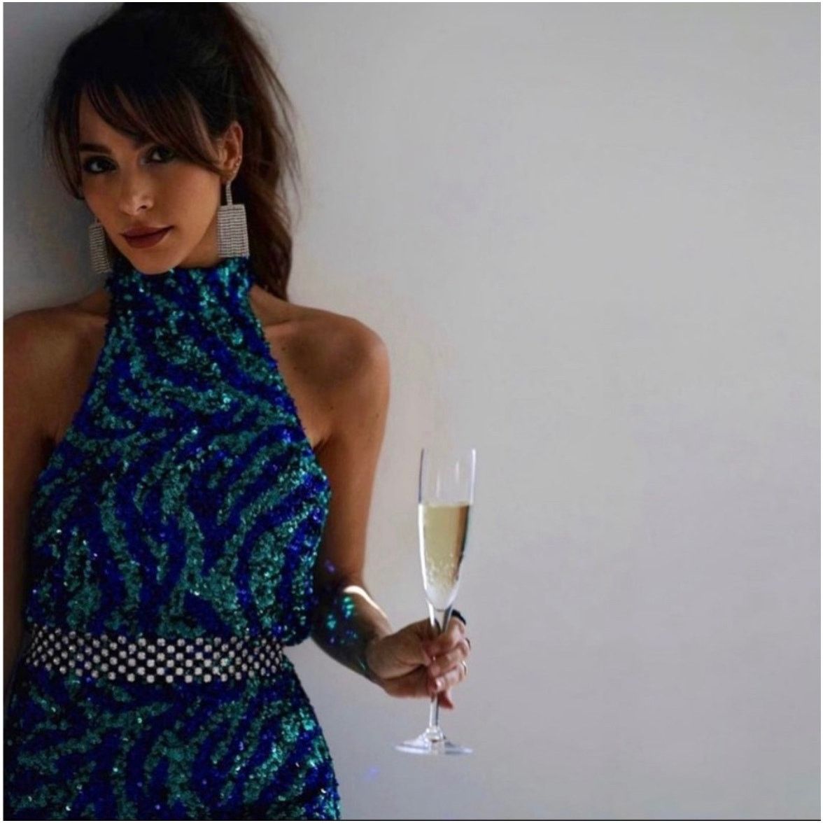 ZARA BLOGGER FAVORITE SEQUIN HALTER DRESS - www.desnorhaar.be