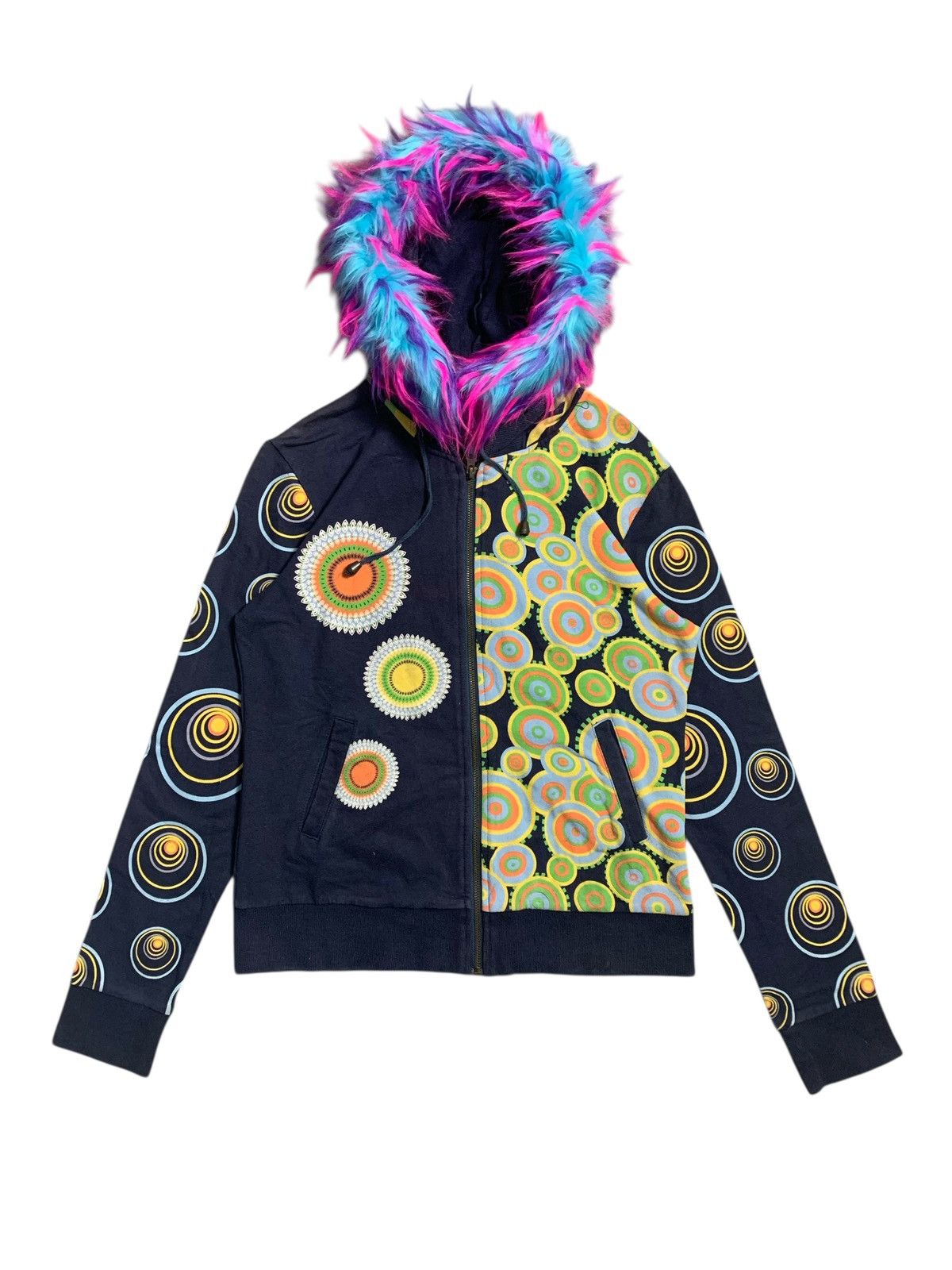 20471120 RICH FAMOUS FUR RAINBOW ZIP HOODIE IFSIX LGB HYSTERIC STYLE Size US L / EU 52-54 / 3 - 1 Thumbnail