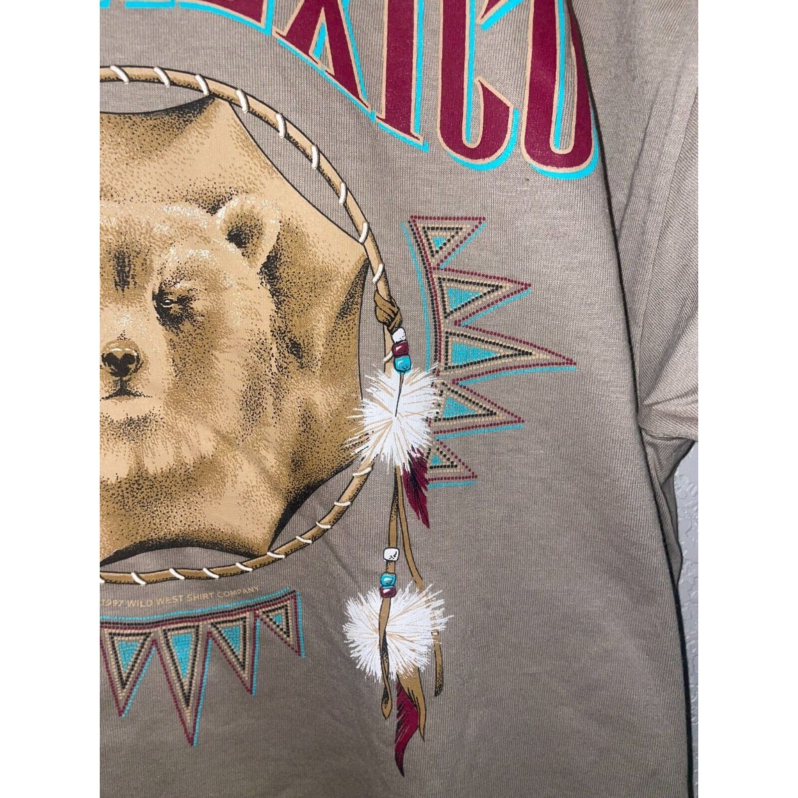 Jerzees Vintage New Mexico Shirt Jerzees Bear Animal Brown 90s VTG L Size US L / EU 52-54 / 3 - 5 Thumbnail
