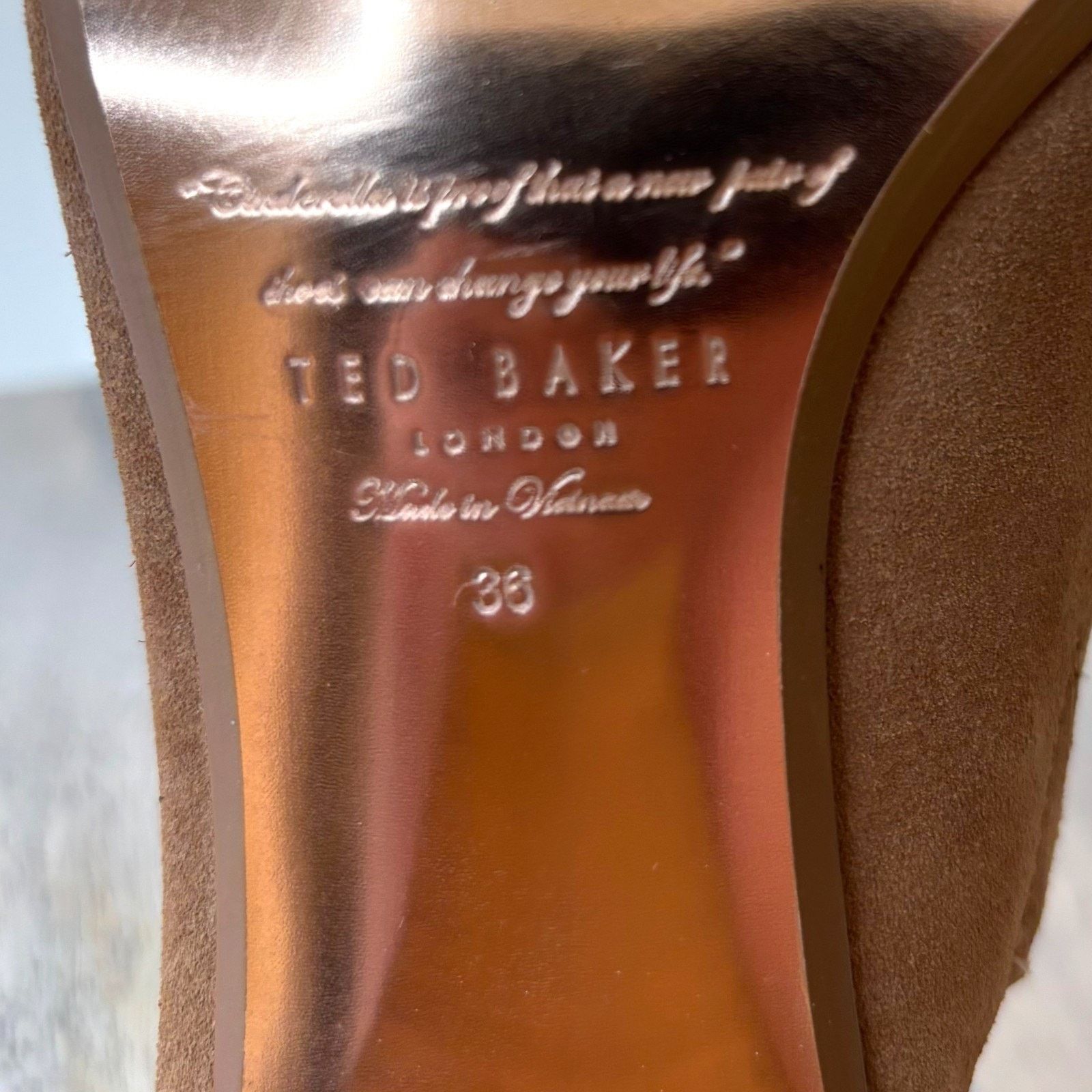 Ted Baker Ted Baker London Suede Heels Women's EU 38 US 7 Brown Block Size US 7 / IT 37 - 11 Thumbnail