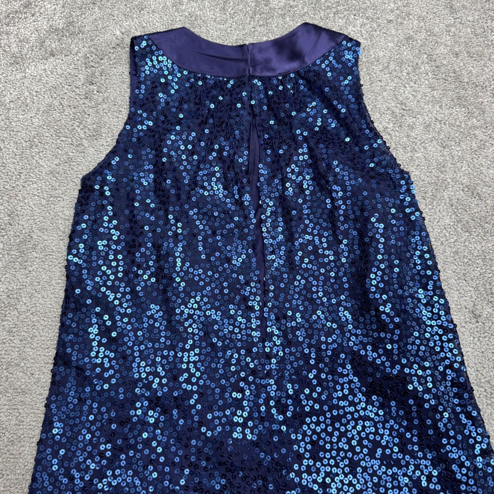 Betsey Johnson Betsey Johnson Satin Evening Sequin Sparkle Shift Dress Women 6 Blue Size M / US 6-8 / IT 42-44 - 3 Thumbnail