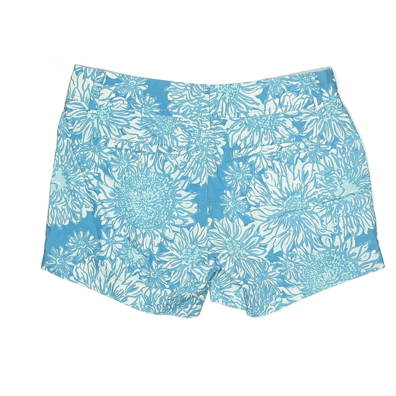 Other Lilly Pulitzer Size 4 Blue Paisley Print Cotton Shorts Size 27" / US 4 / IT 40 - 2 Thumbnail