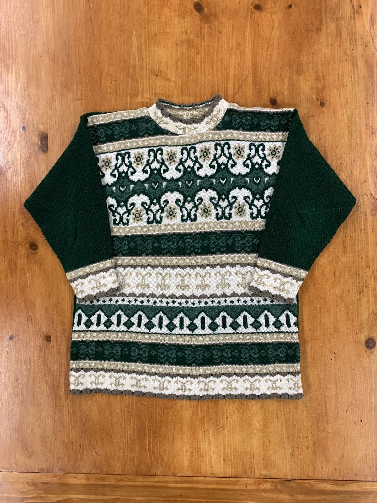 Vintage Vintage Green N Gold Regal Knit Sweater Size US M / EU 48-50 / 2 - 1 Thumbnail