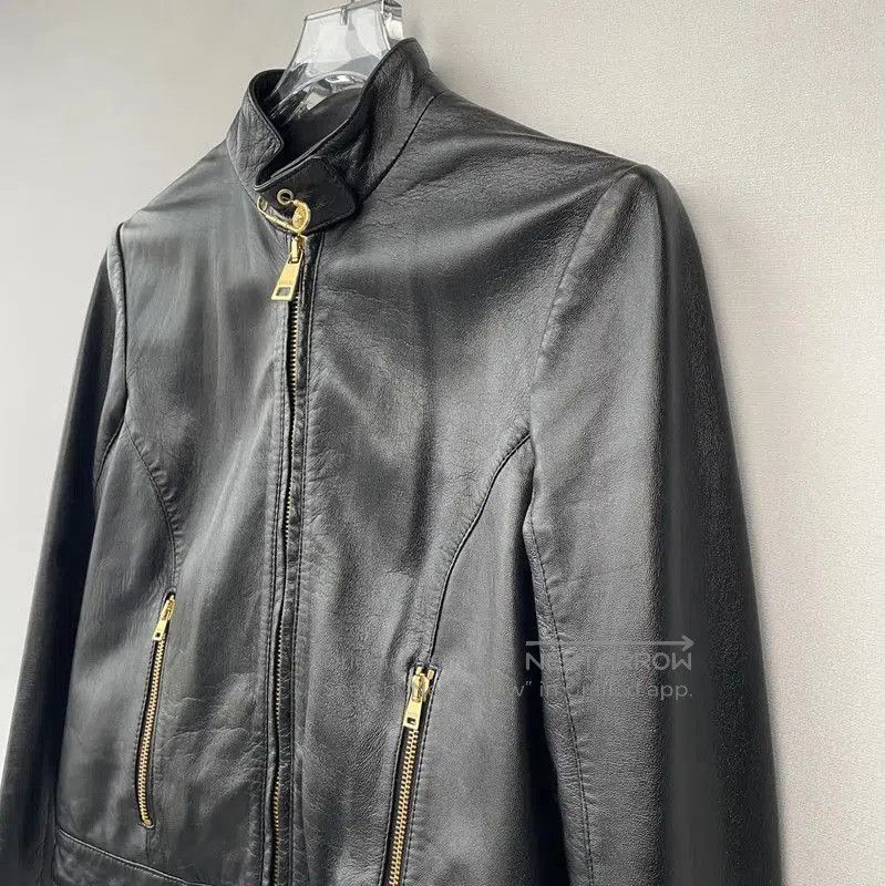 Versace Versace Black Women's Leather Jacket Large . Size L / US 10 / IT 46 - 2 Thumbnail