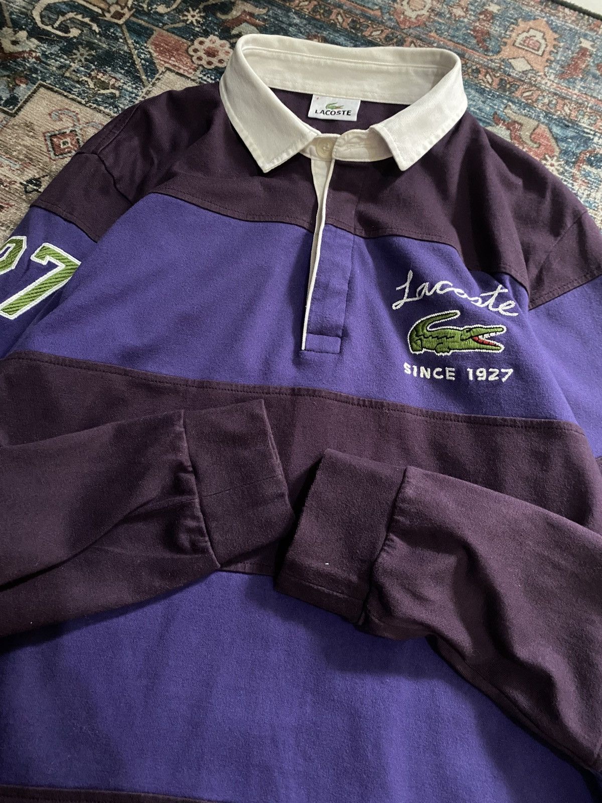 Lacoste Lacoste Stripe Rugby Poloshirt Size US L / EU 52-54 / 3 - 4 Thumbnail