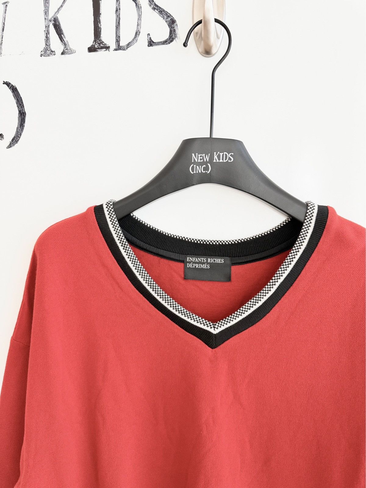 Enfants Riches Deprimes Checkered V Neck T Shirt