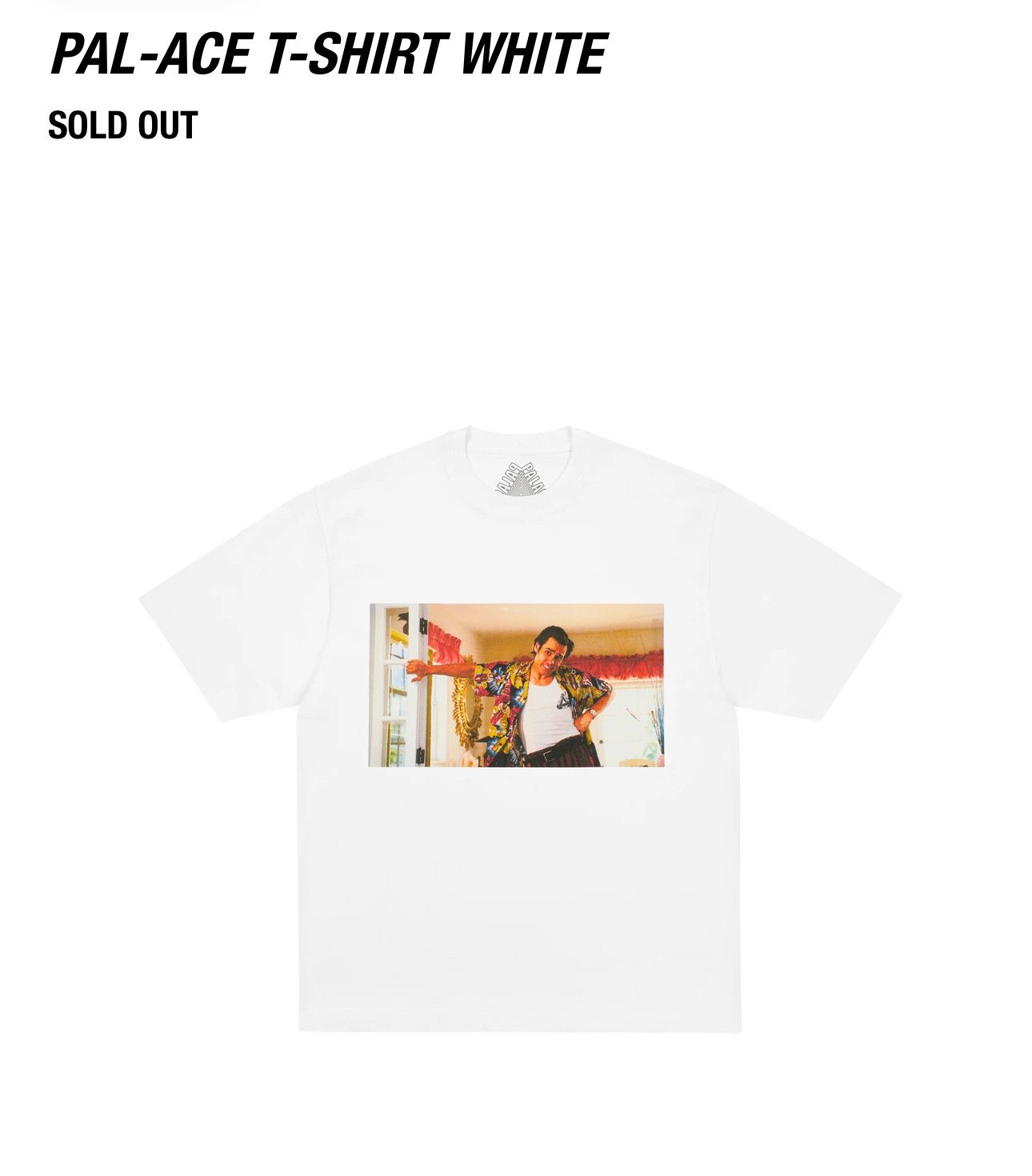 Palace Pal-Ace Ace Ventura Tee shirt White LARGE | Grailed