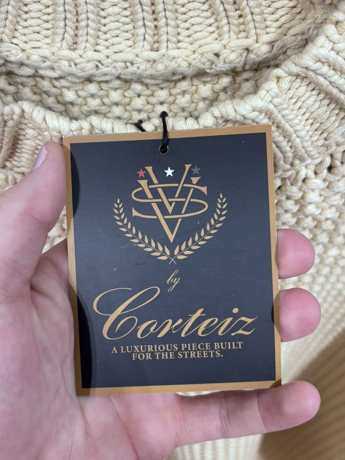 Corteiz Corteiz Chunky Knit Royale Sweater Natural Size US L / EU 52-54 / 3 - 4 Thumbnail