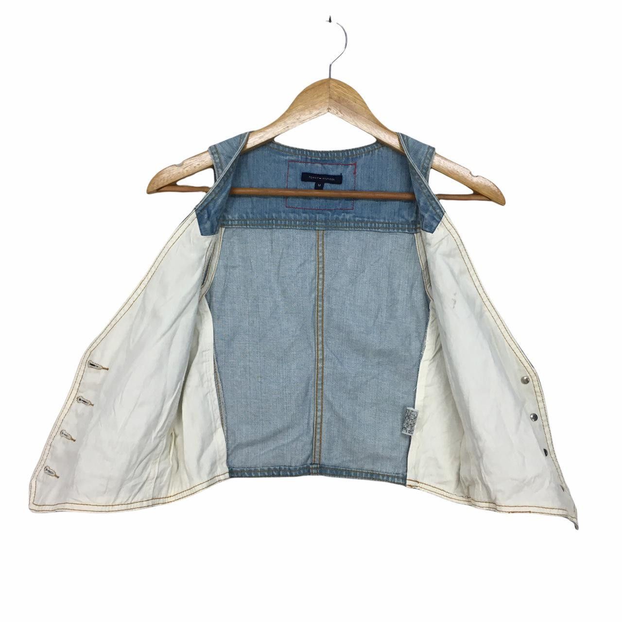 Tommy Hilfiger Vtg TOMMY HILFIGER Denim Vest Jacket Size US M / EU 48-50 / 2 - 2 Thumbnail