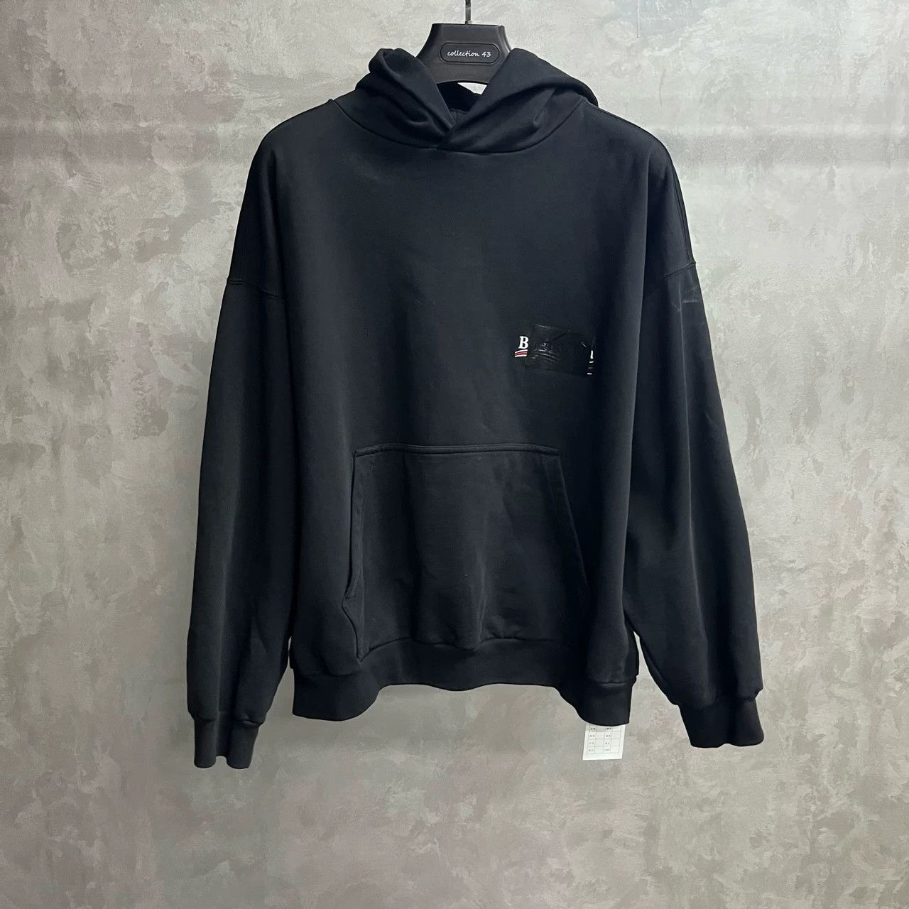 Balenciaga Balenciaga Black Logo Print Hoodie Size US XL / EU 56 / 4 - 1 Thumbnail