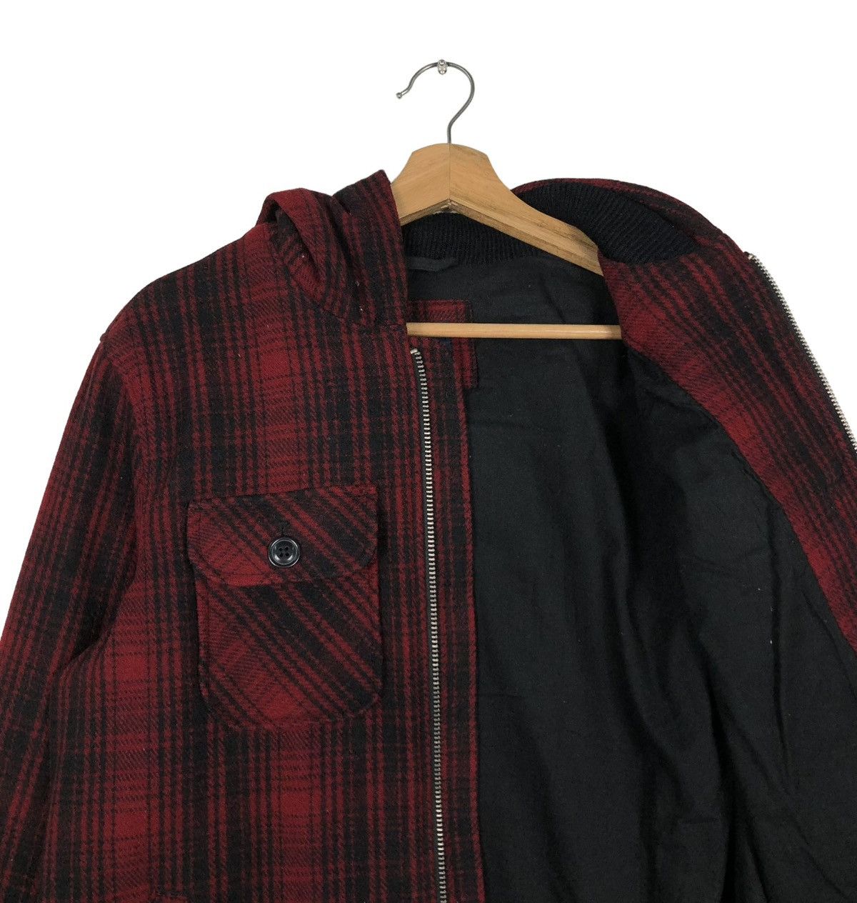 Japanese Brand 🔥VINTAGE BIKER WOOL JACKET GAP TARTAN DESIGN ISSEY MIYAKE Size US M / EU 48-50 / 2 - 15 Thumbnail