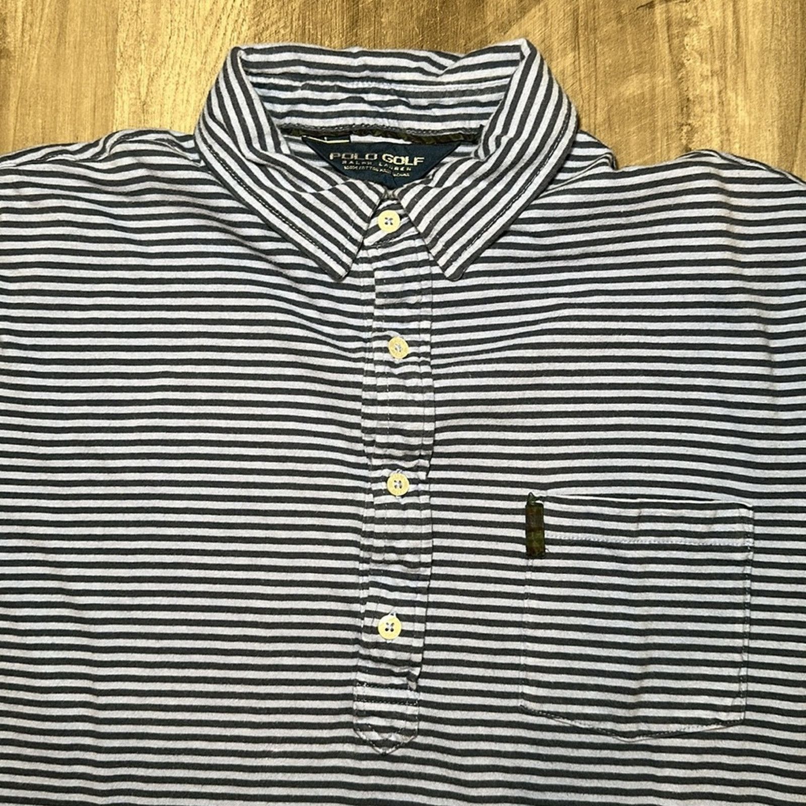 Ralph Lauren Ralph Lauren Vintage Polo Golf Striped Pocket Polo - Medium Size US M / EU 48-50 / 2 - 6 Thumbnail